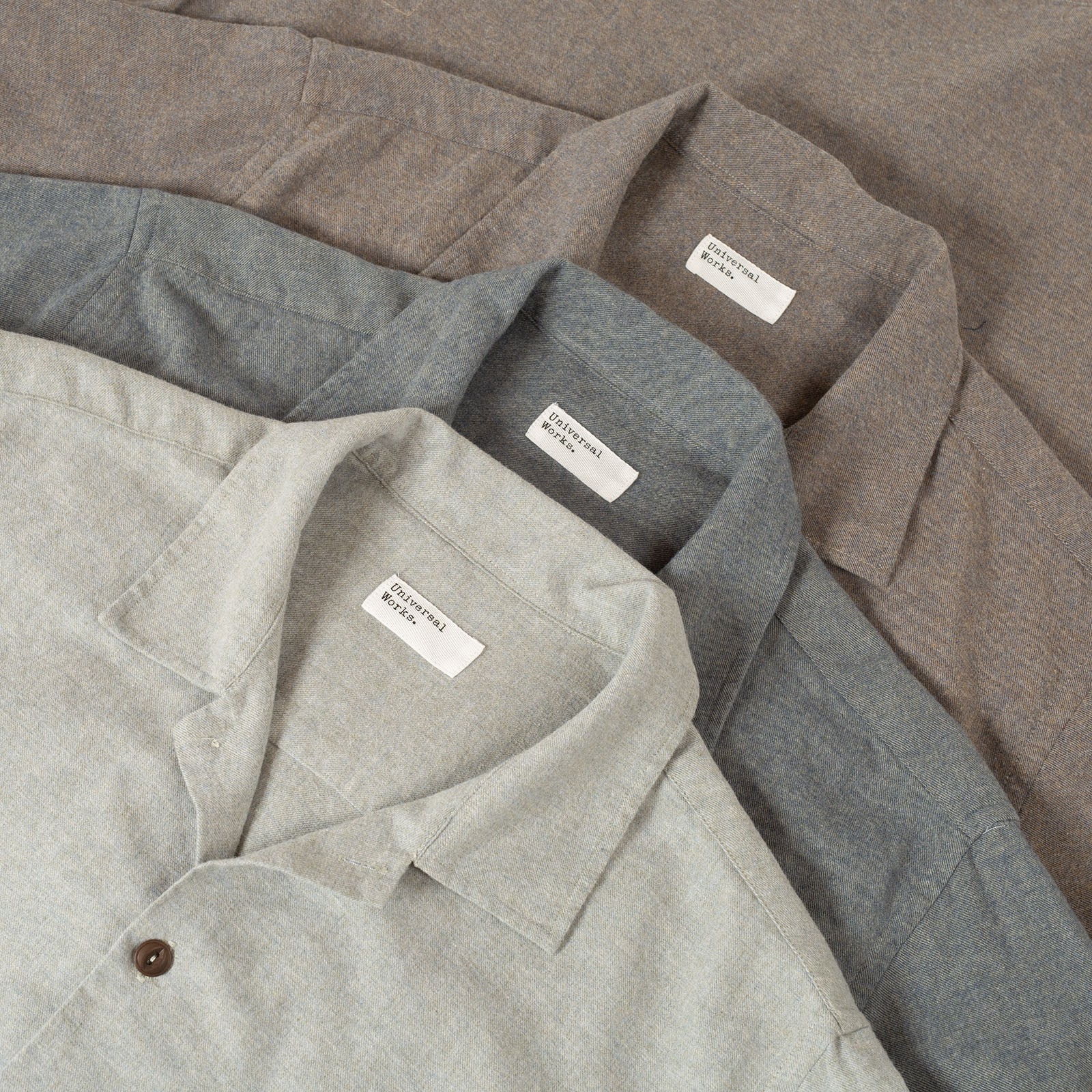 Brushed Flannel Work Shirt Grey