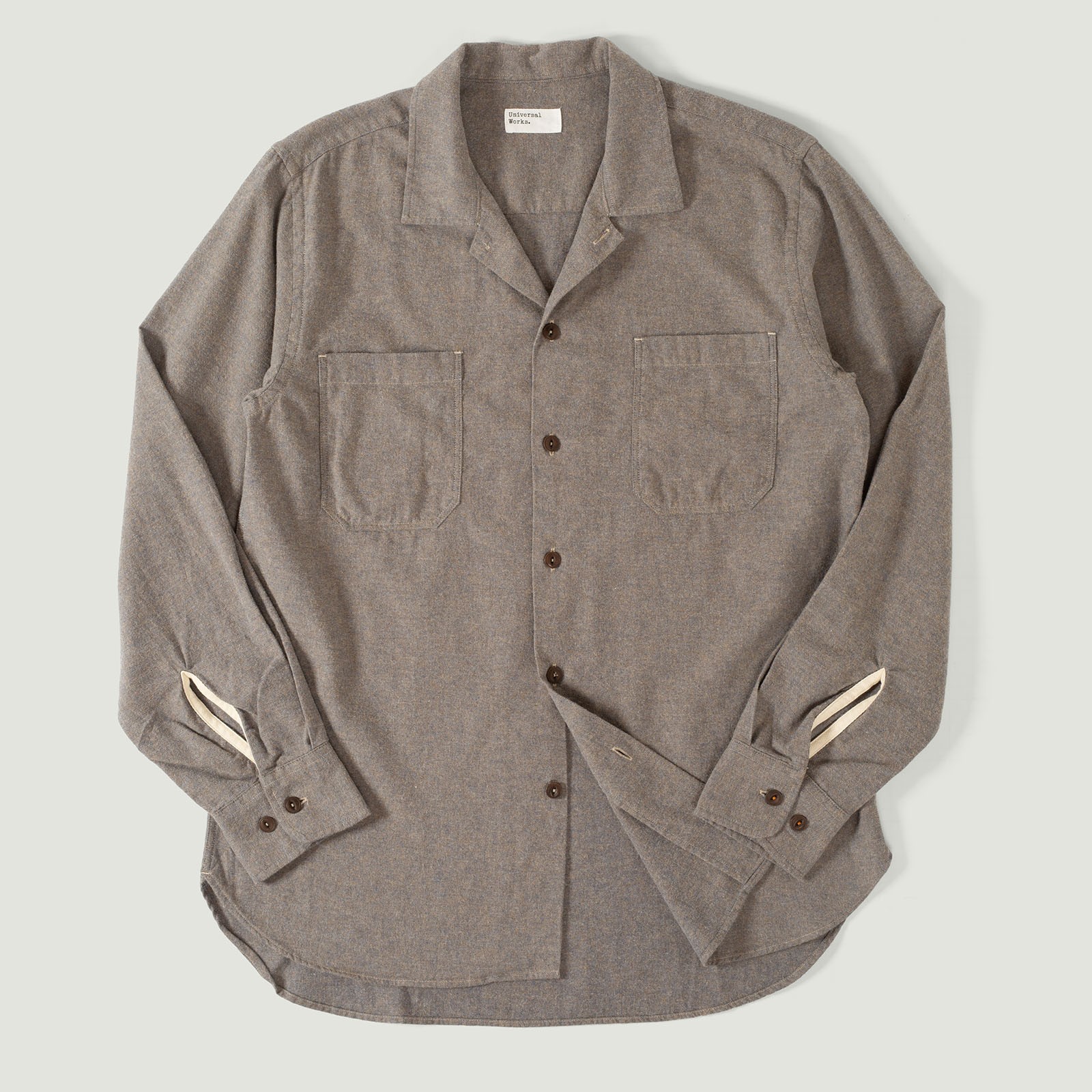 Brushed Flannel Work Shirt Brown