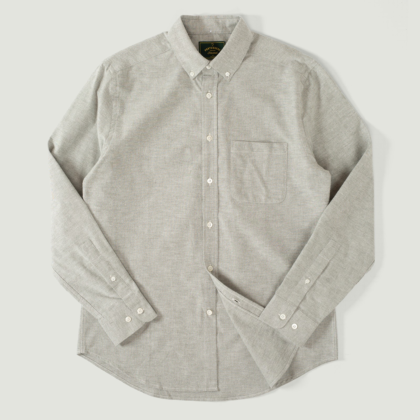 vignette flaneurs chemise PORTUGUESE FLANNEL Brushed Oxford Moss Green