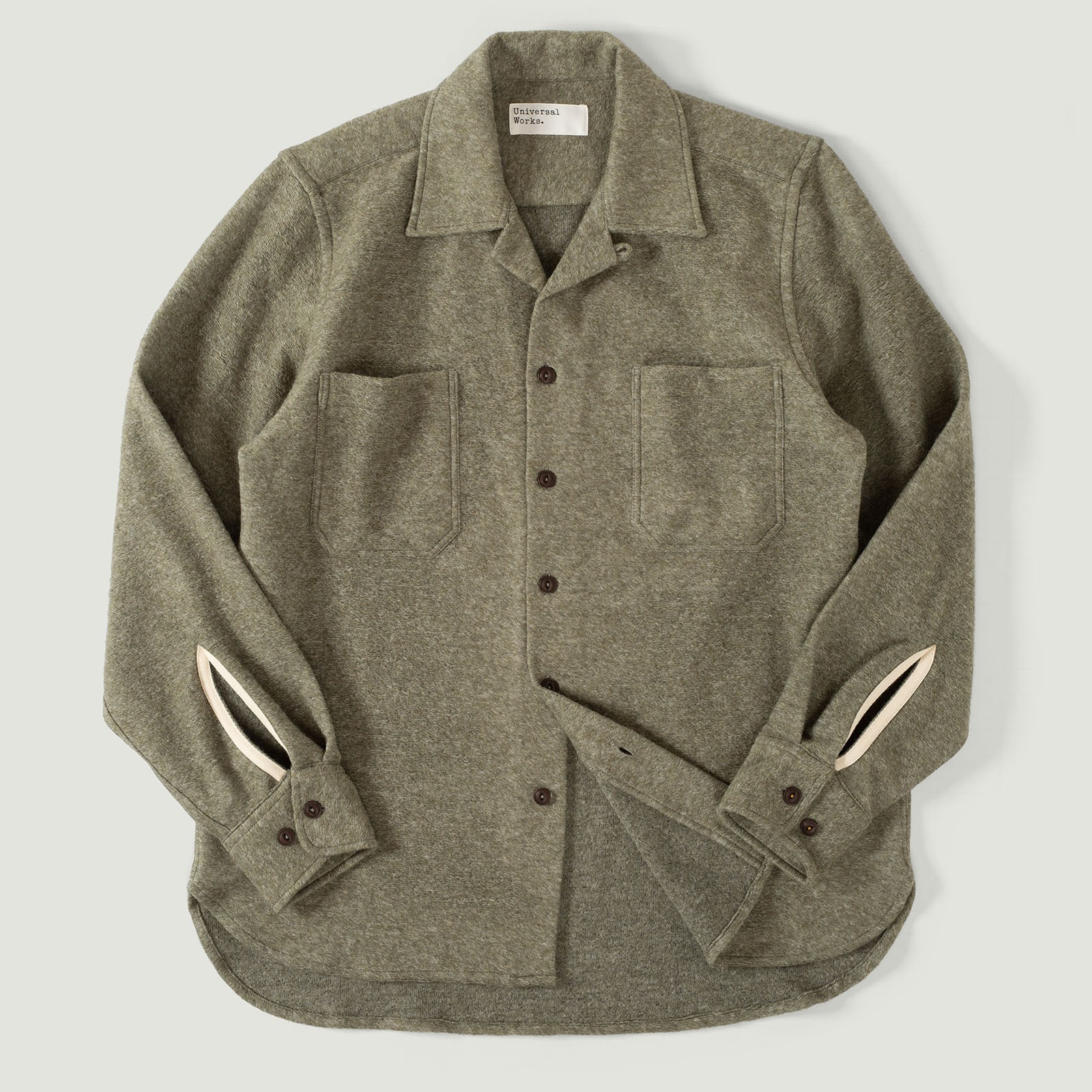 image vignette flâneurs UNIVERSAL WORKS Dam Marl Work Shirt Pale Green