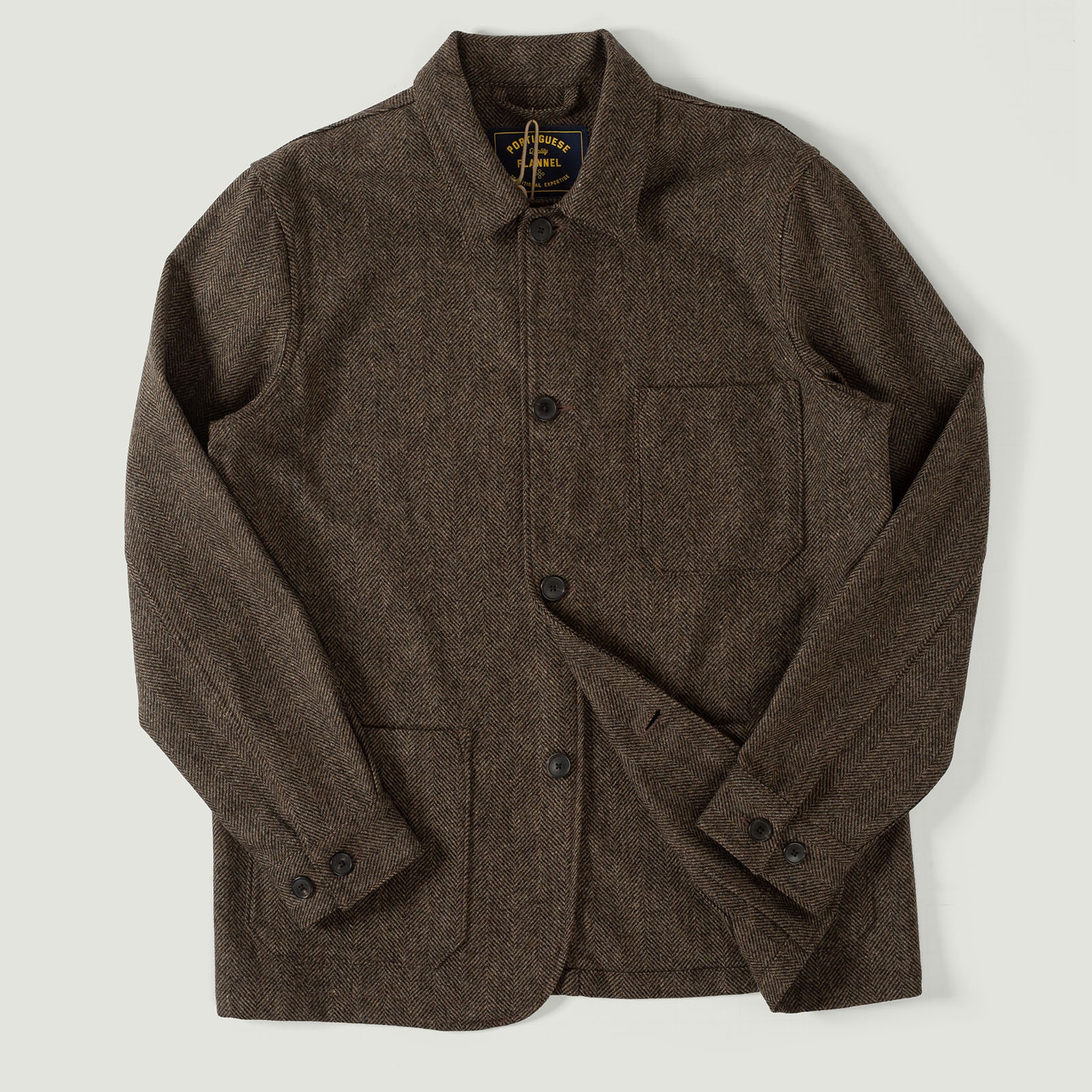 Labura Herringbone Wool Brown