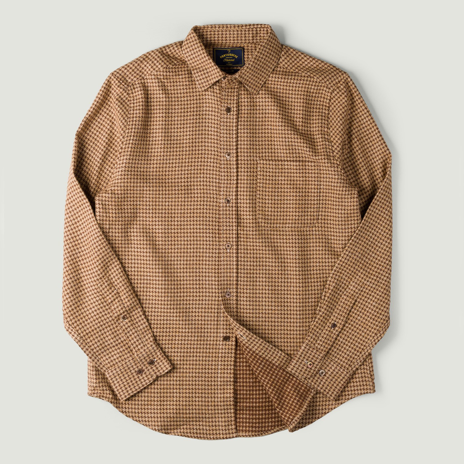 image Vignette flâneurs PORTUGUESE FLANNEL Abstract Shirt Brown