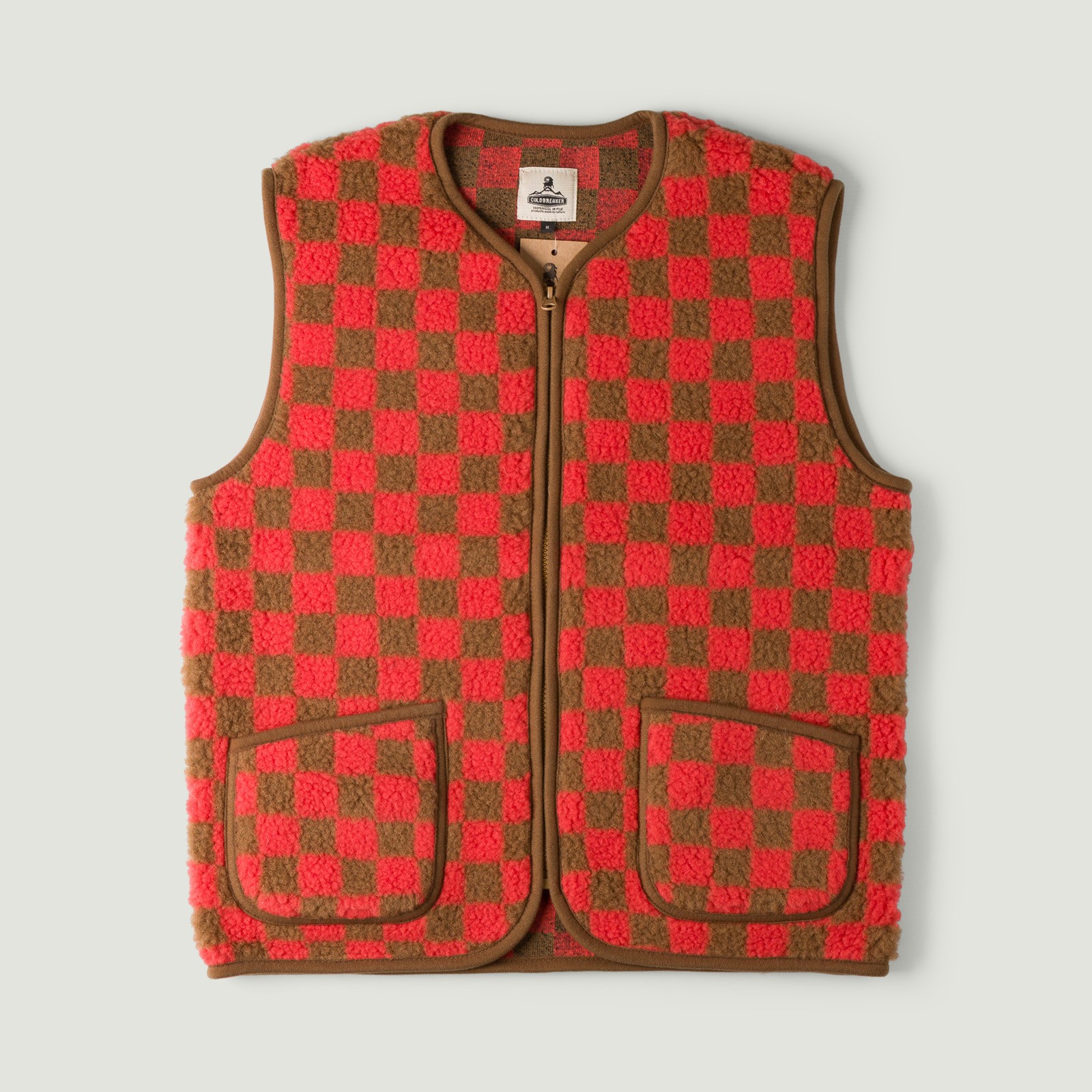 Image-Flâneurs_Coldbreaker-Pepitco Vest Ultralight Coral/Camello_Vignette
