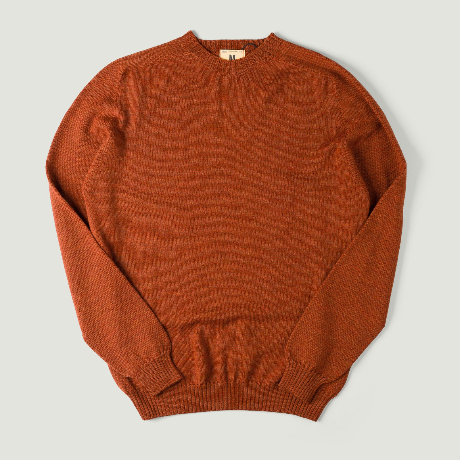 Image-Flâneurs_NITTO KNITWEAR / Pull Col Rond Aris Maille Jersey Orange_Vignette
