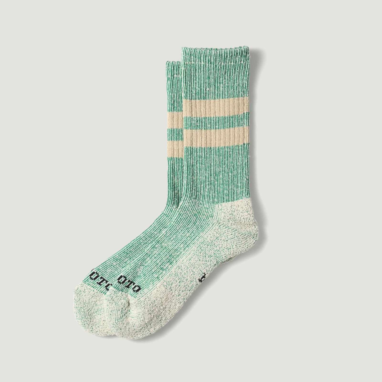 Image-Flâneurs_ROTOTO / Pile Stripe Marl Green/Beige_Vignette
