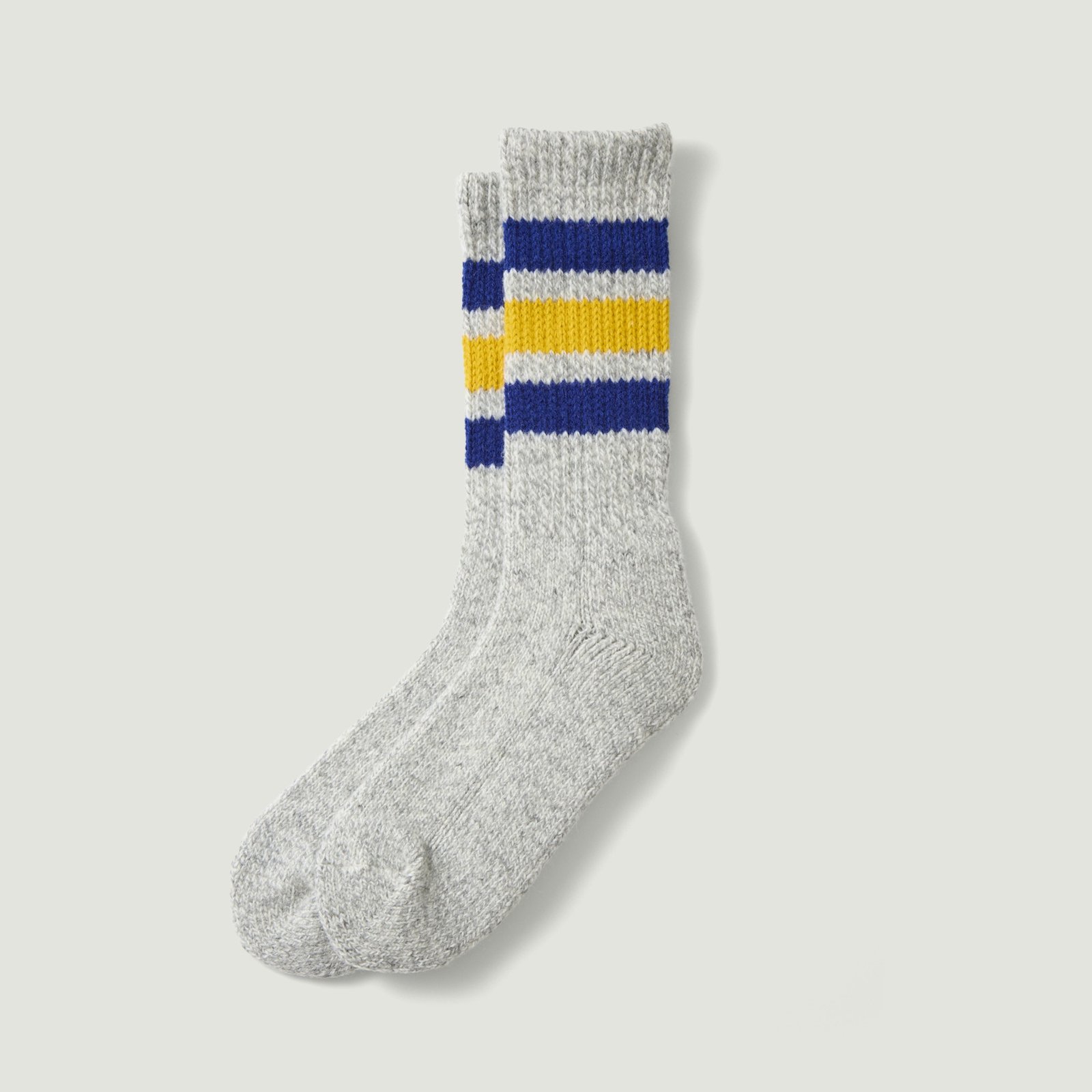 Image-Flâneurs_A/W25 ROTOTO / Oldschool Work Boot Socks Blue/Yellow_Vignette