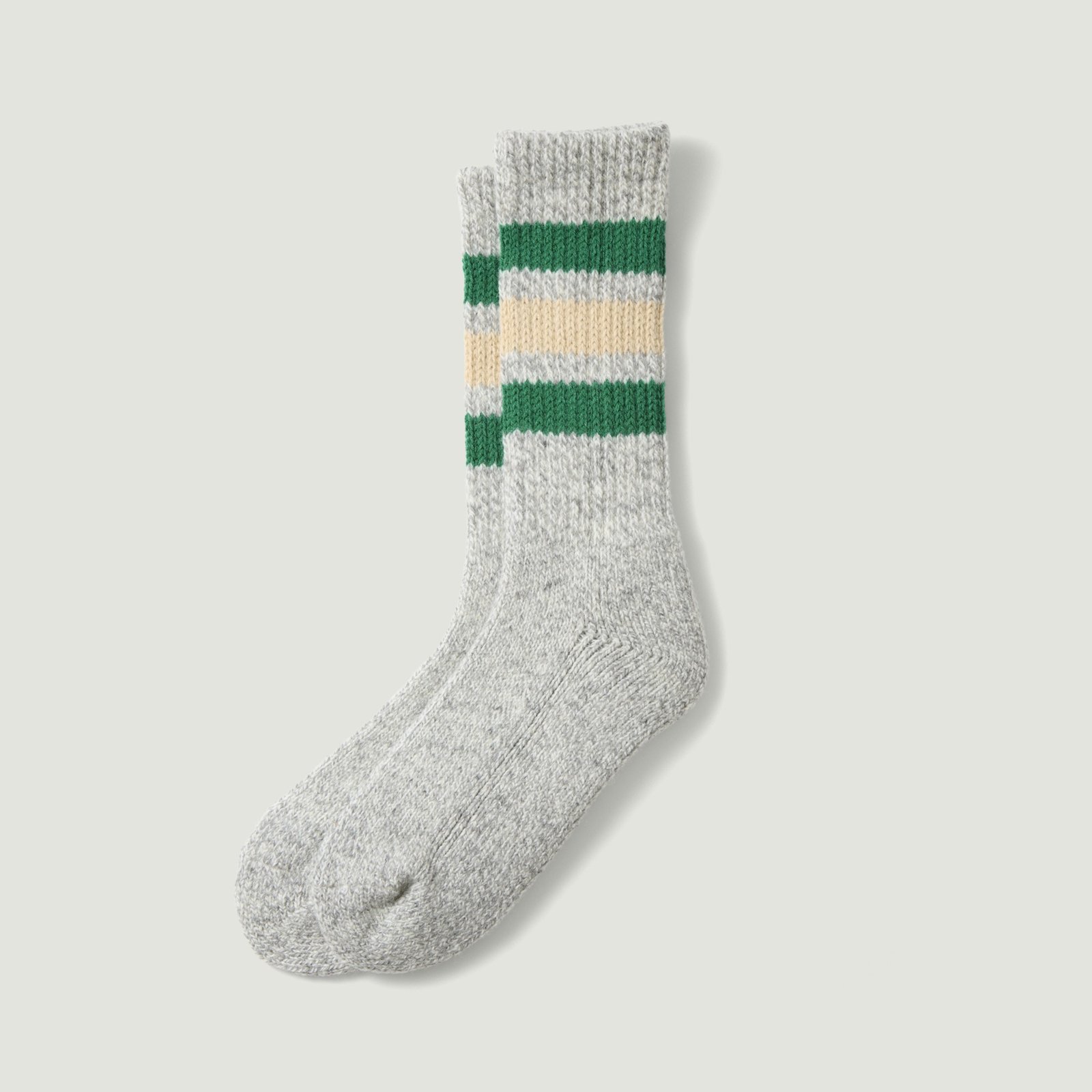 Oldschool Work Boot Socks Green/Ivory