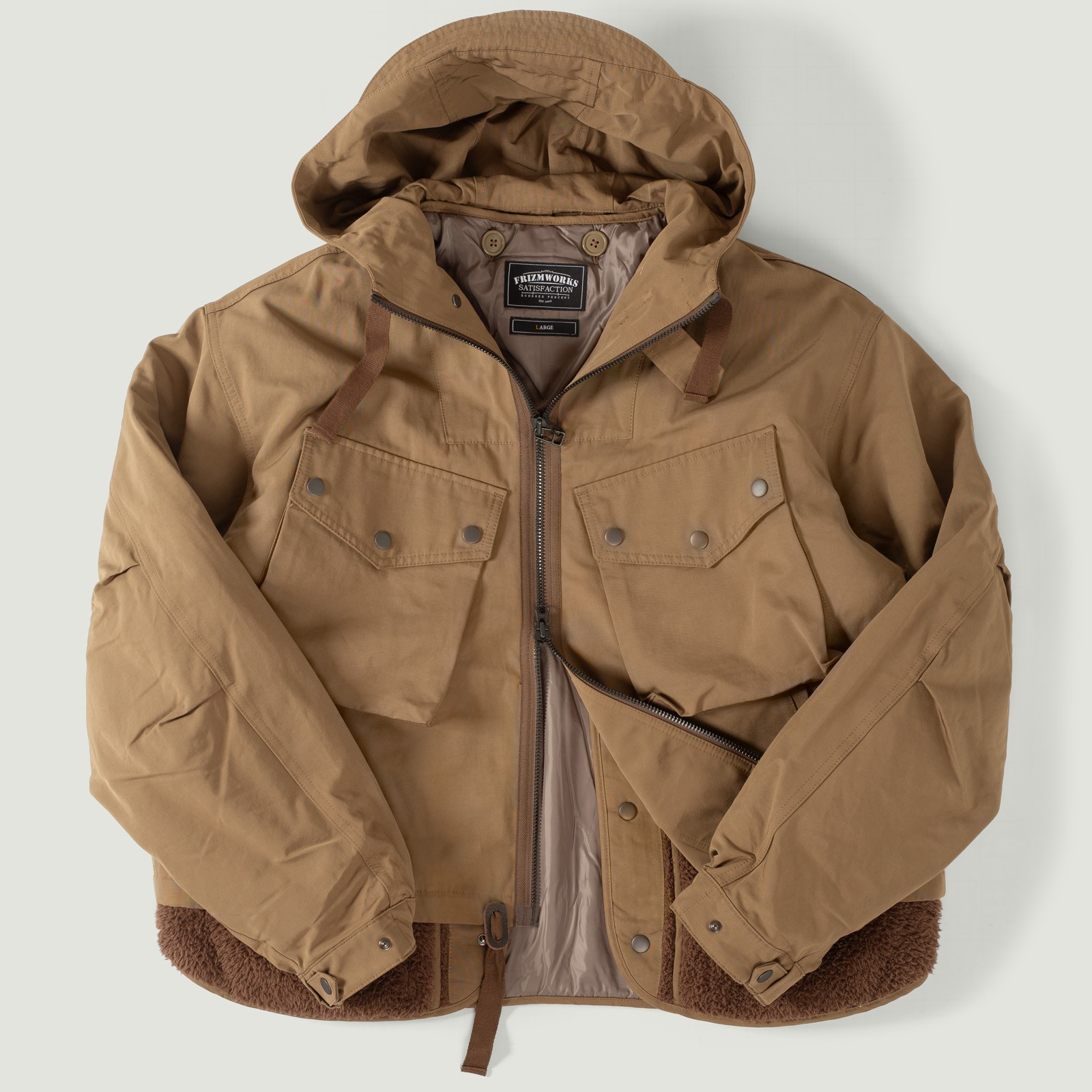Smock Hooded Parka Tan