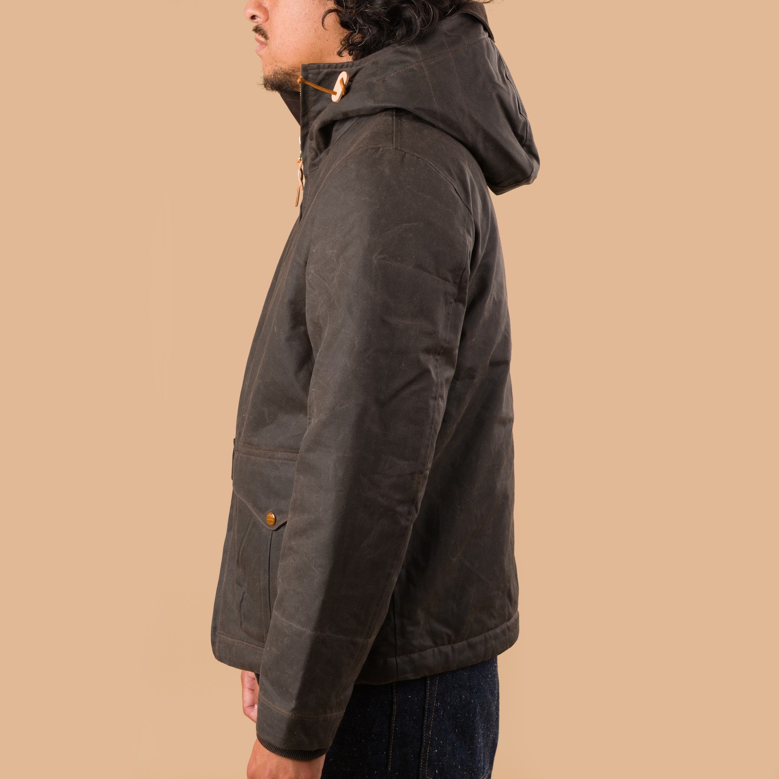image parka-MANIFATTURA-CECCARELLI-Blazer-Coat-chocolate de profil