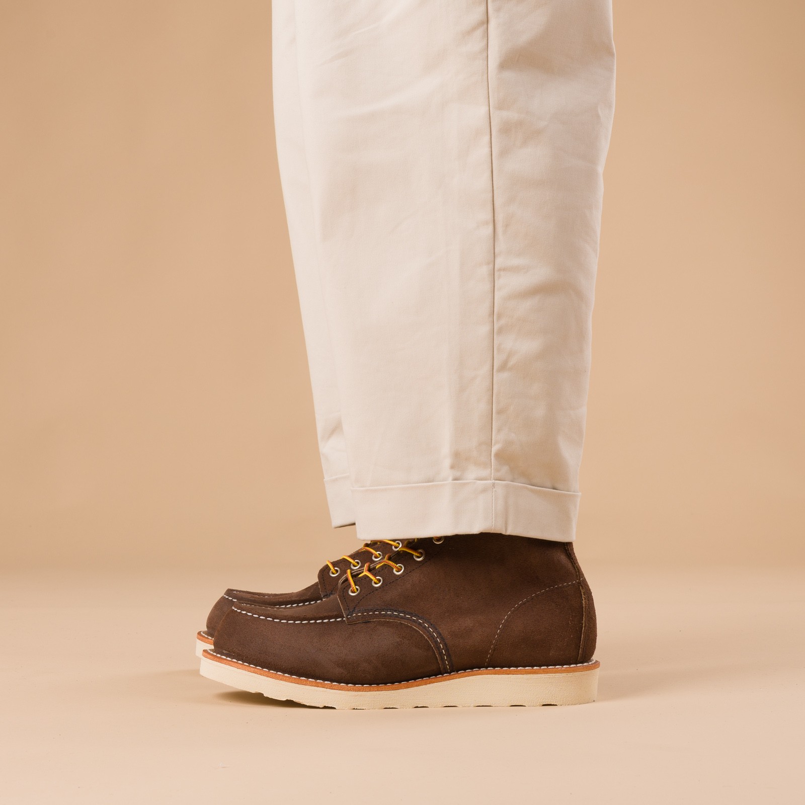 images flaneurs RED WING SHOES  8836 classic moc toe chocolate muleskinner side
