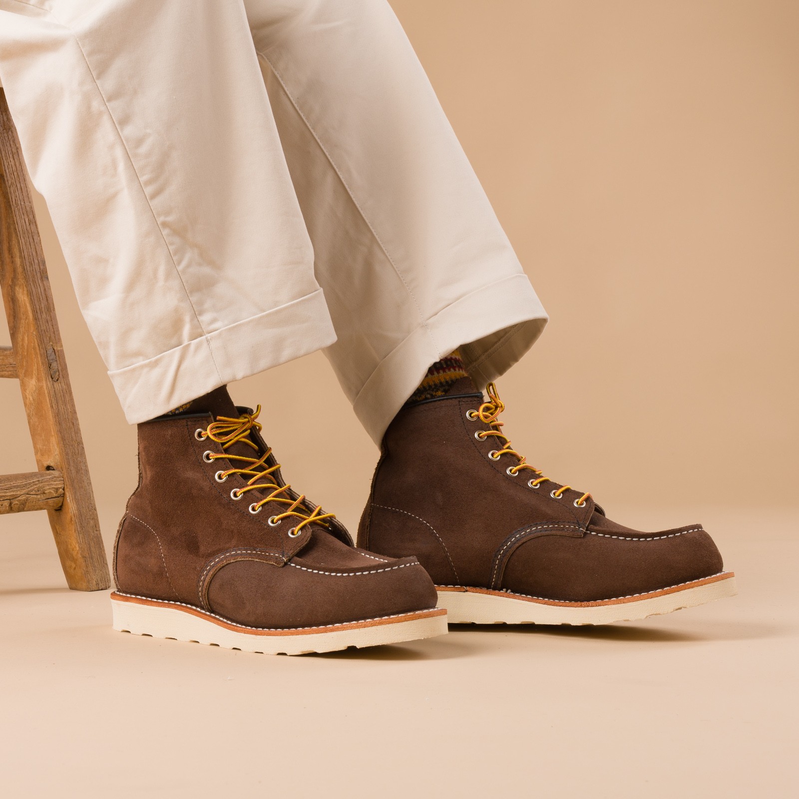 images flaneurs RED WING SHOES  8836 classic moc toe chocolate muleskinner (1)