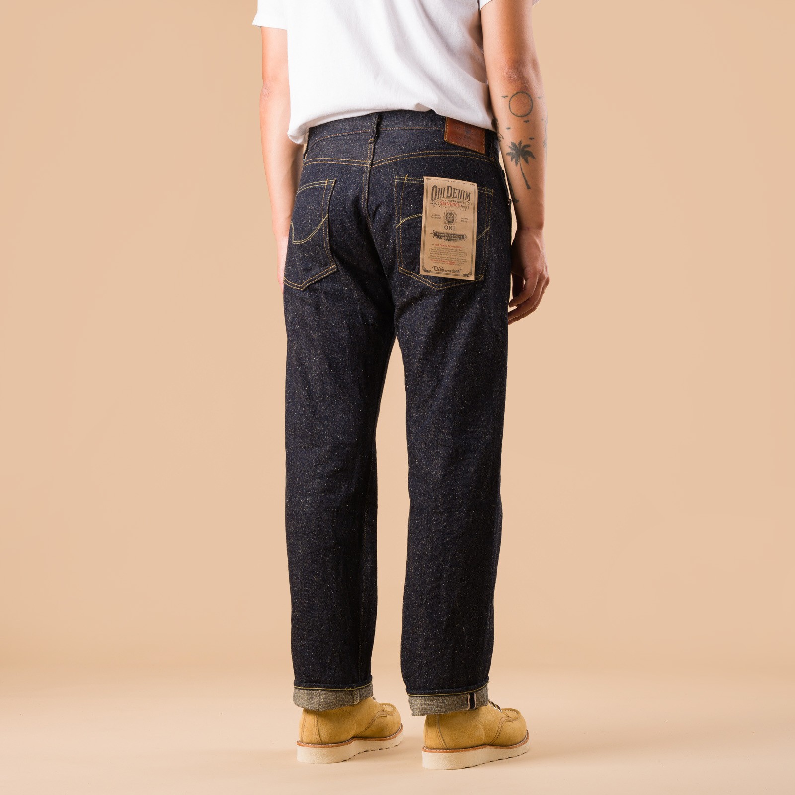 image flaneurs ONI DENIM 288-13.7NEP Regular Straight Neppy Selvedge Denim back