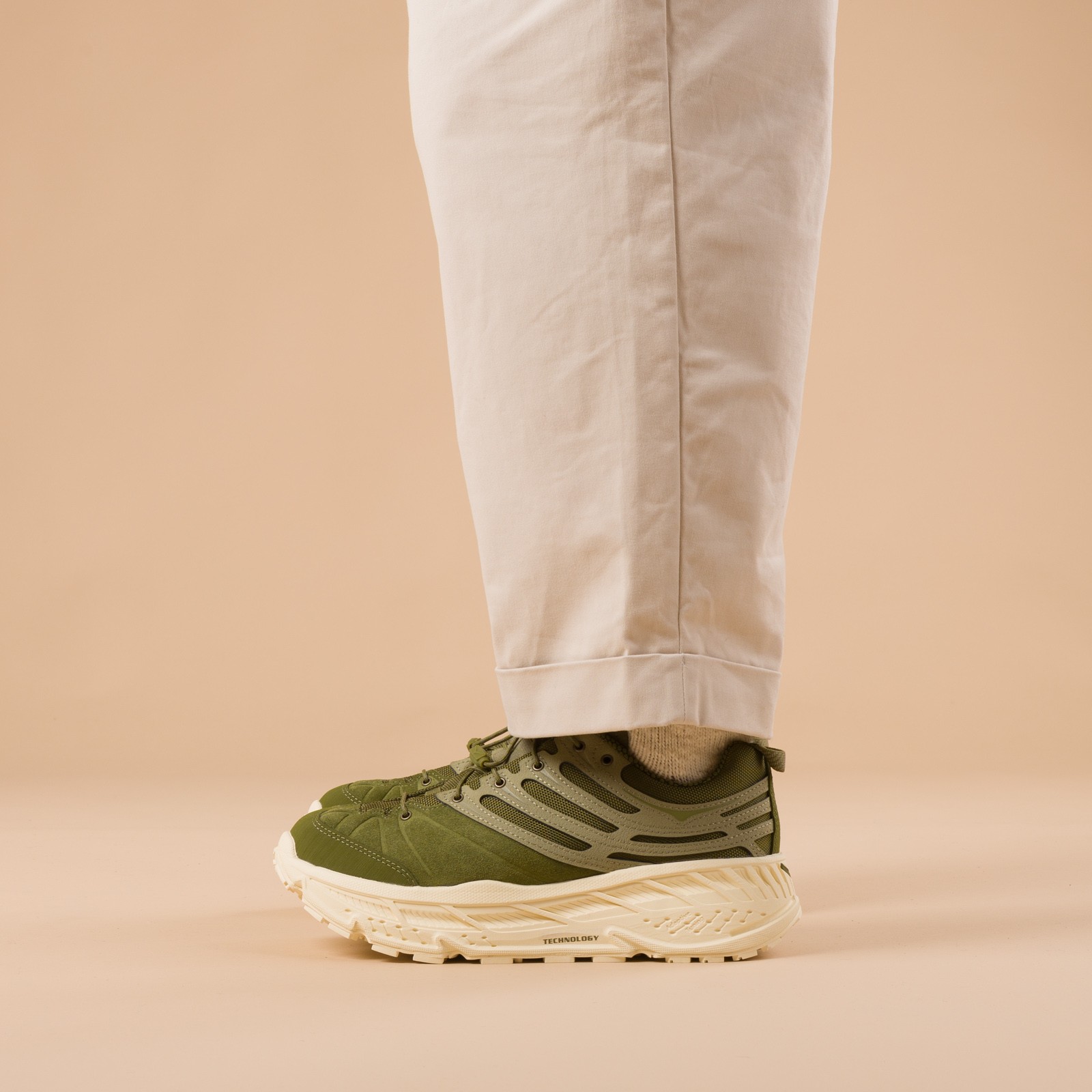images flaneurs HOKA  Stinson EVO OG Moss GreenWild Mushroom profil
