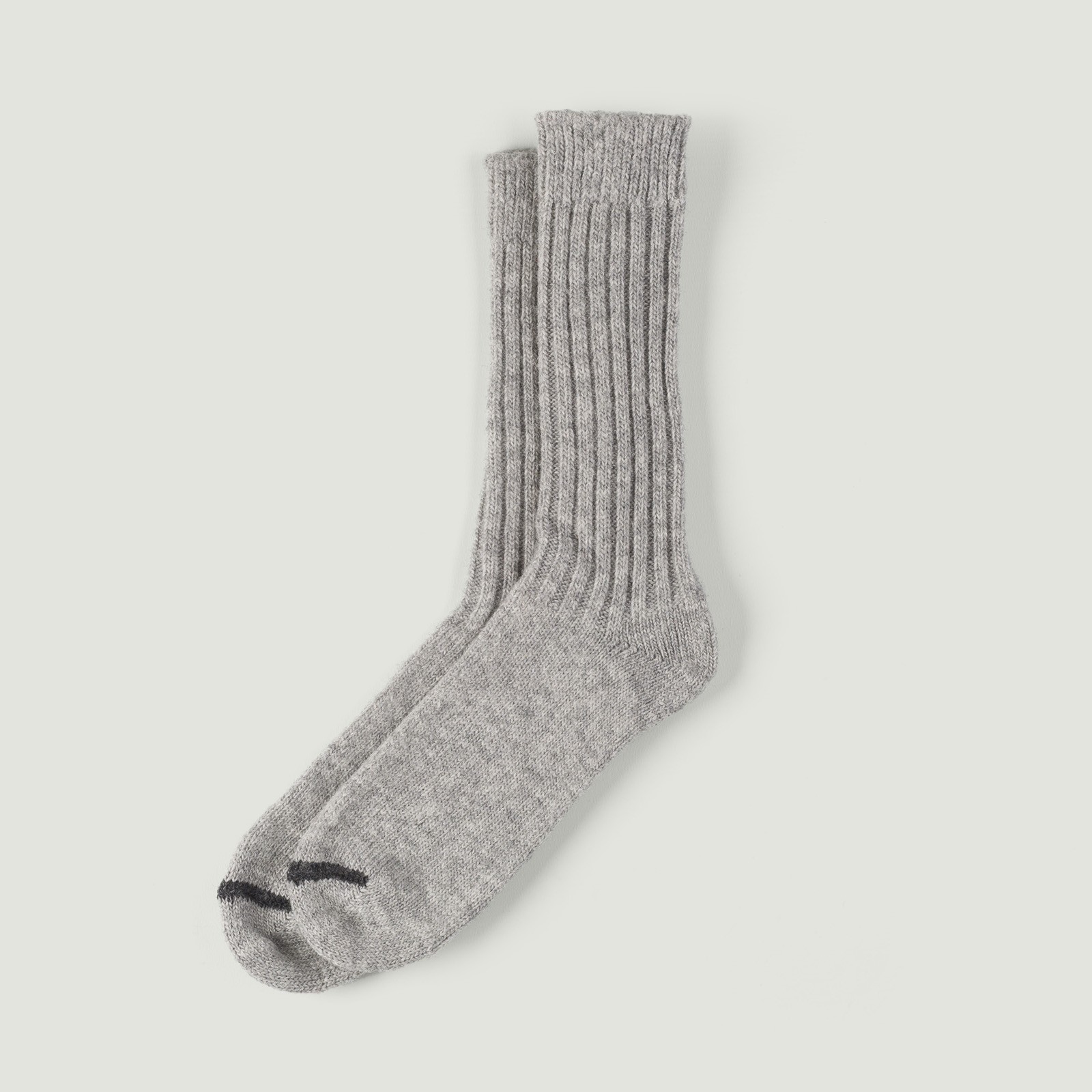Image-Flâneurs_NISHIGUCHI KUTSUSHITA / Wool Ribbed Socks Beige_Vignette