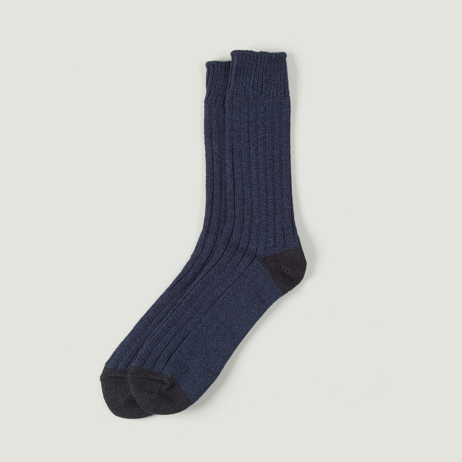 Luxurious Cotton Ribbed Socks Denim