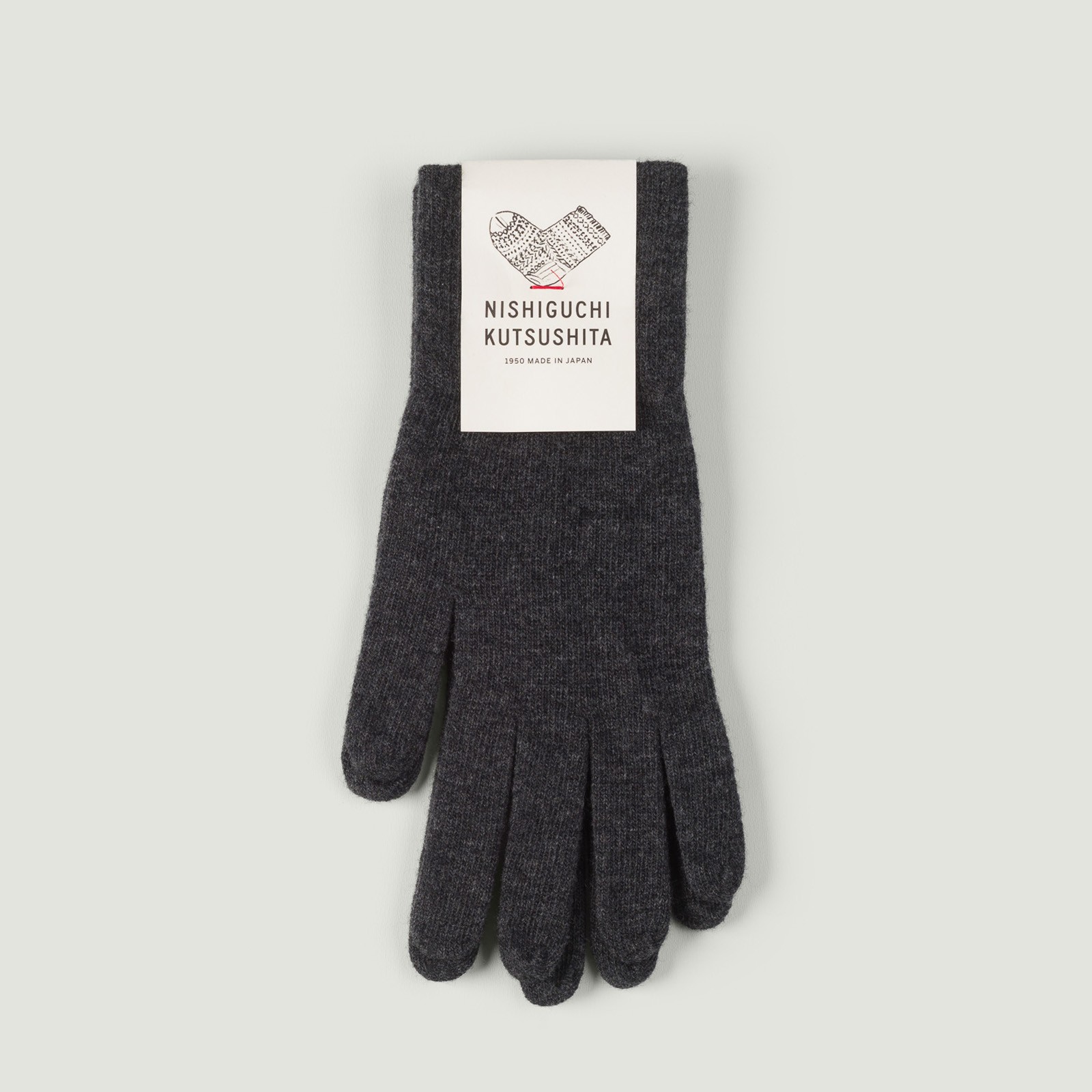 Merino Wool Gloves Charcoal
