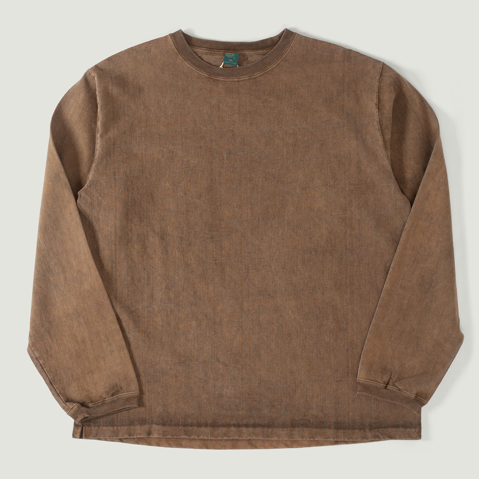 Vignettes flâneurs GOOD ON LS Heavy Crew Tee P-Brown