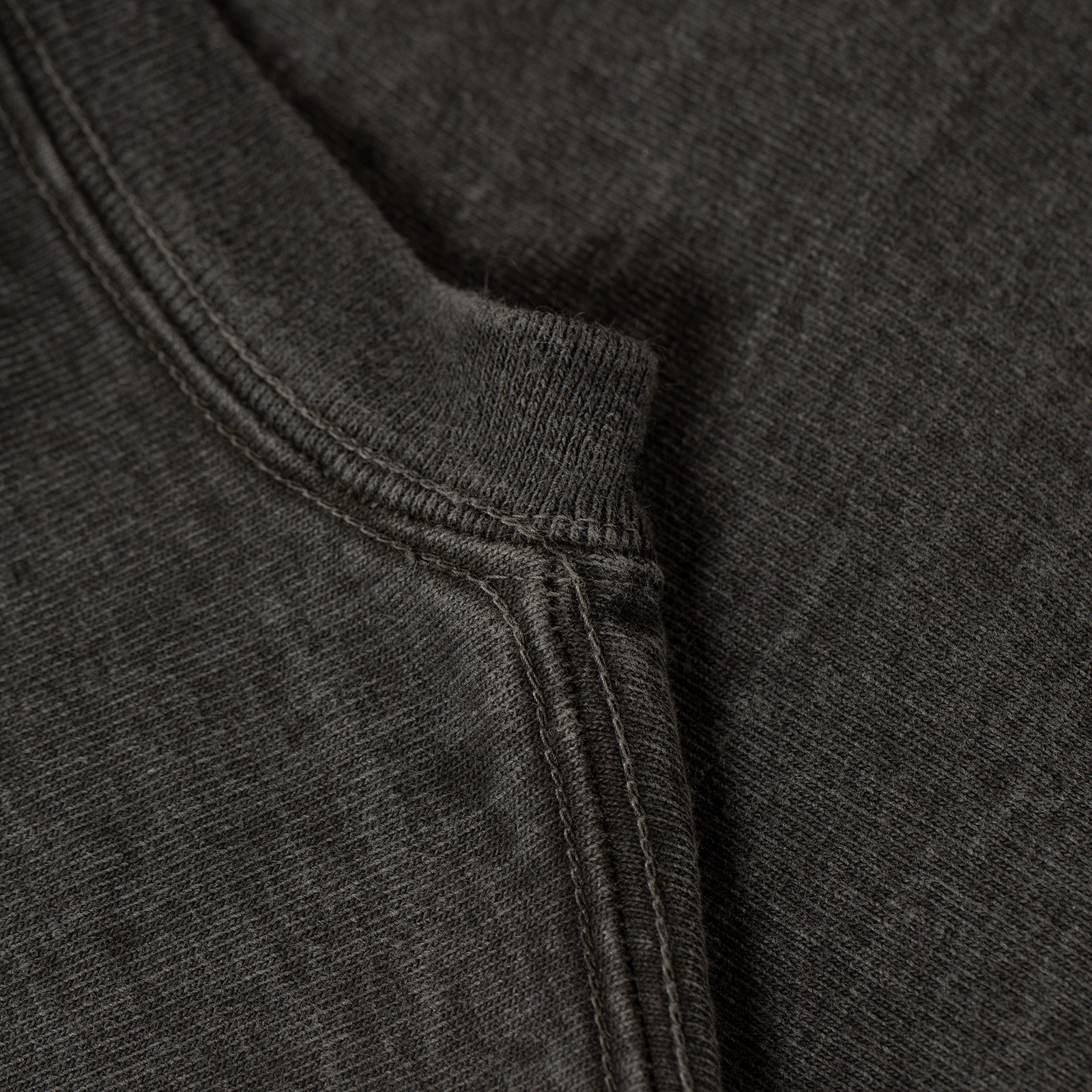 détail flâneurs GOOD ON LS Heavy Crew Tee P-Black
