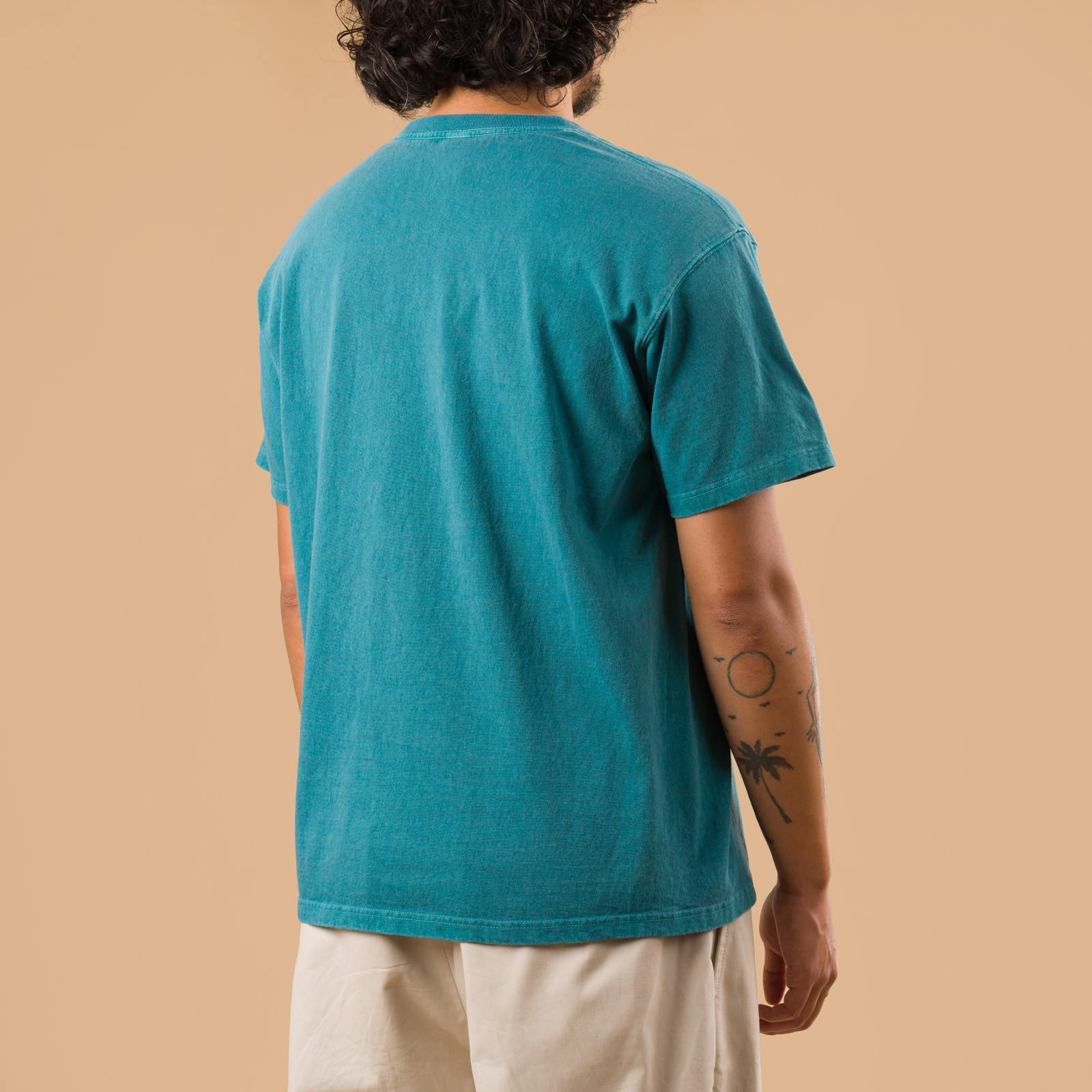 images porté flâneurs tee-shirt Good On Short Sleeve Crew T-Shirt P-Nile Blue dos