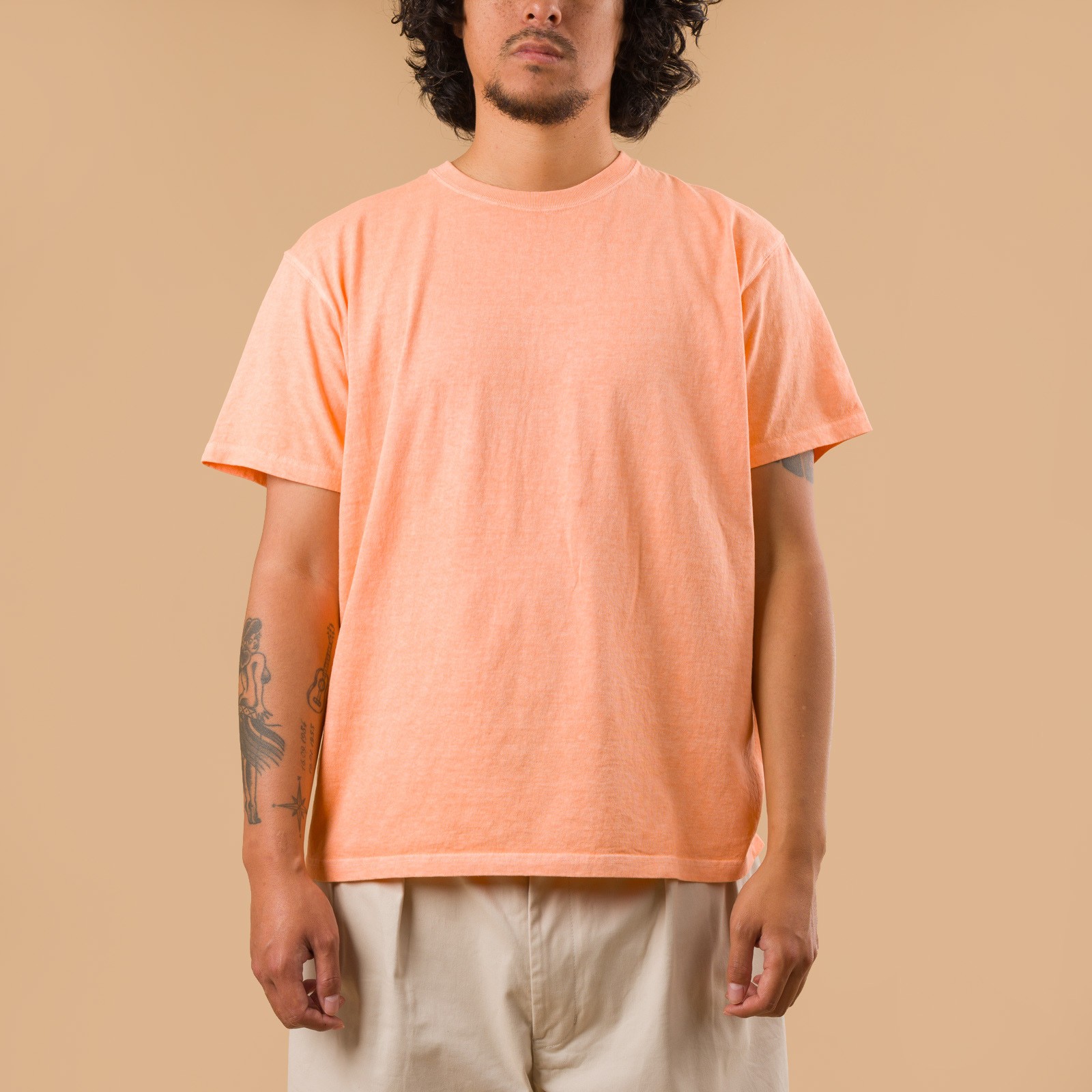image porté flâneurs tee-shirt GOOD ON  Short Sleeve Crew T-Shirt P-Citrus face