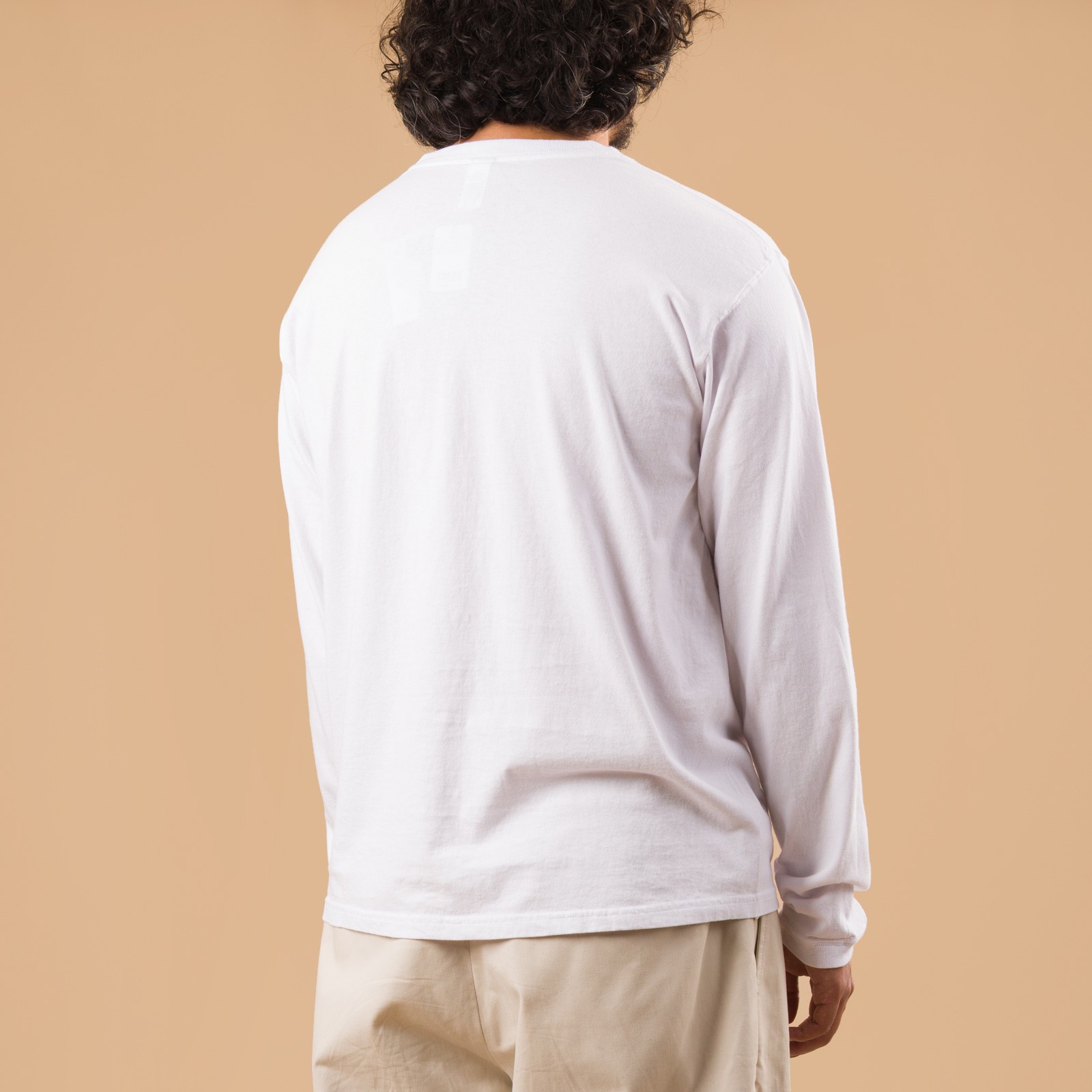 GOOD ON flâneurs tee-shirt manches longues LS Crew Tee white de dos