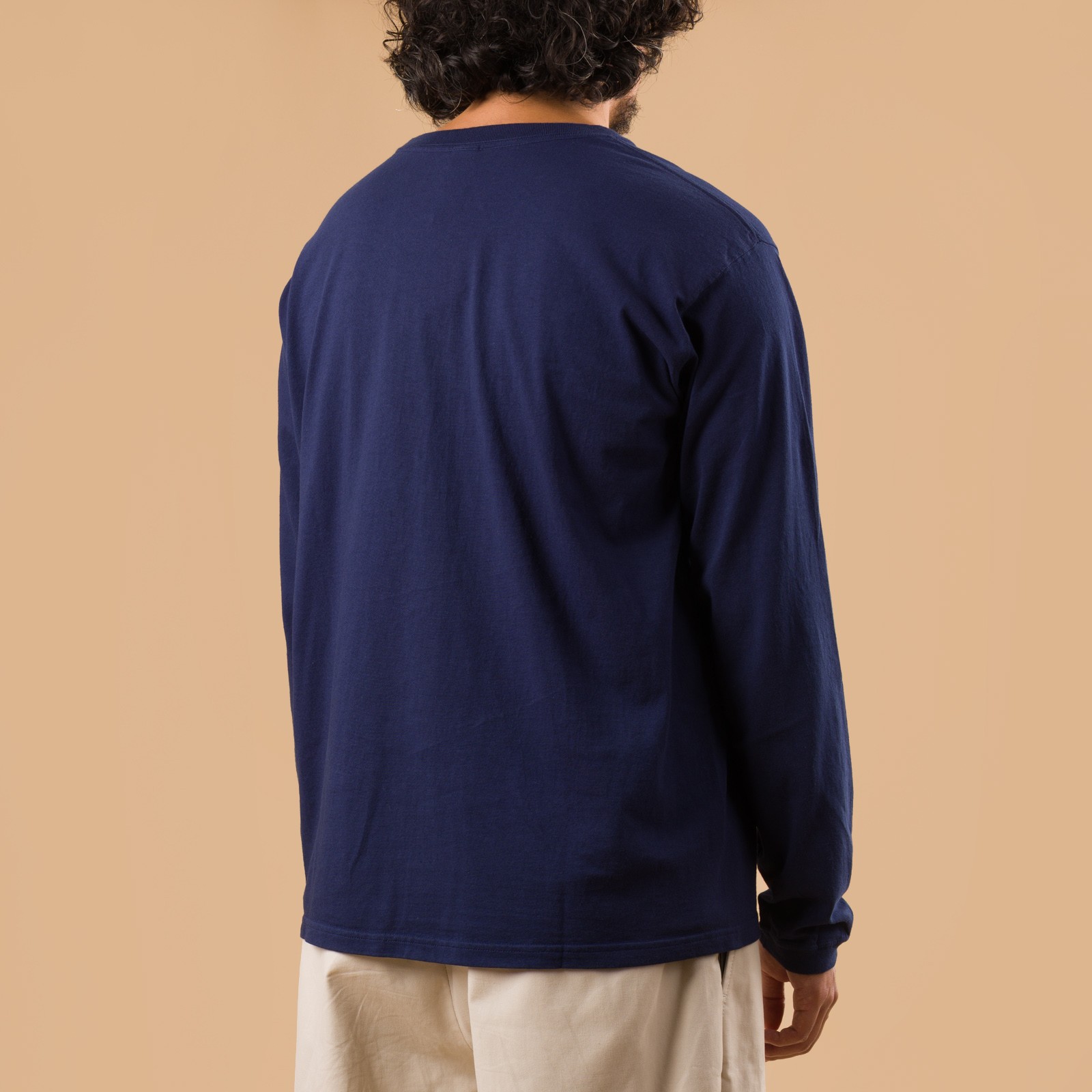 GOOD ON flâneurs tee-shirt manches longues LS Crew Tee navy de dos