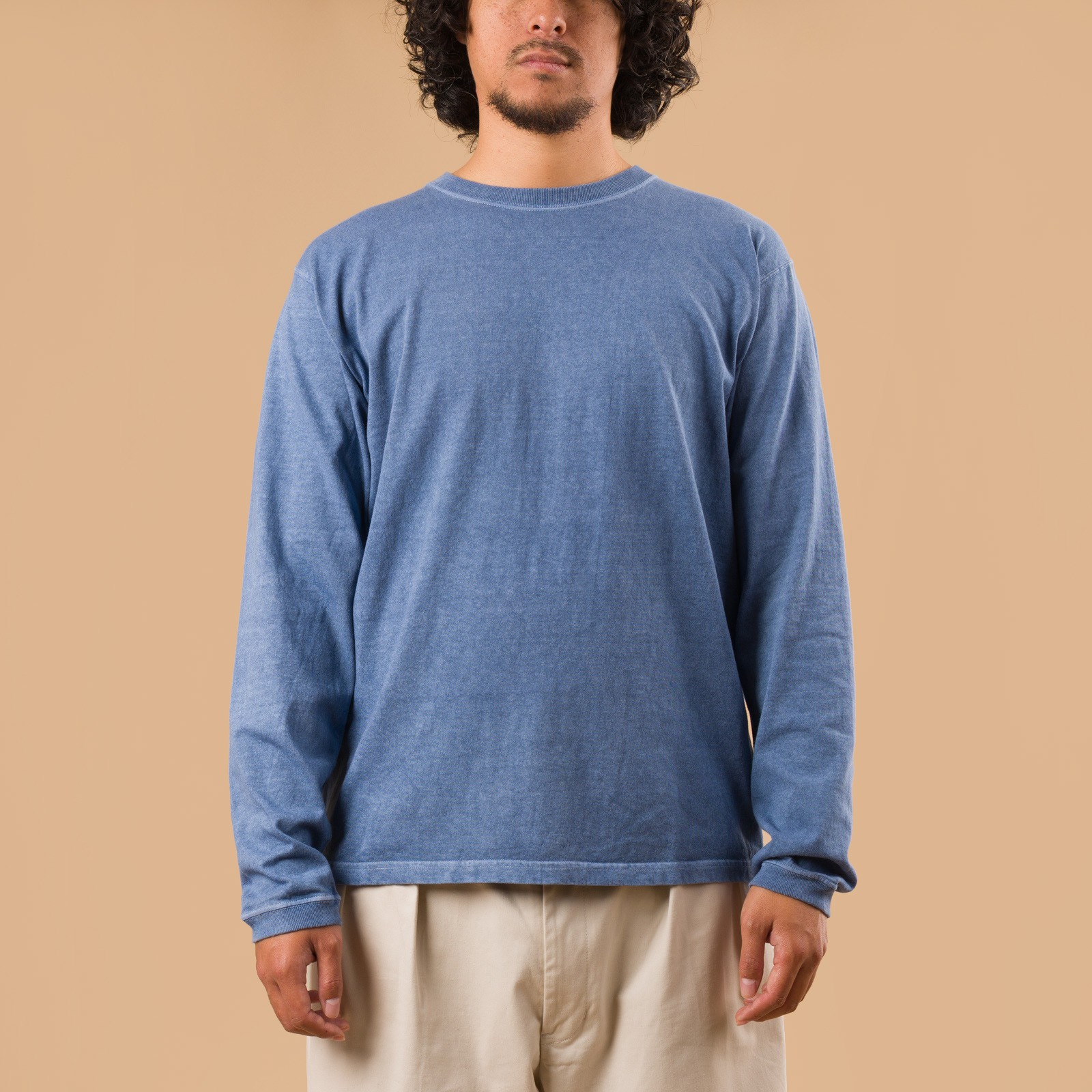 GOOD ON flâneurs tee-shirt manches longues LS Crew Tee p-ajisai de face