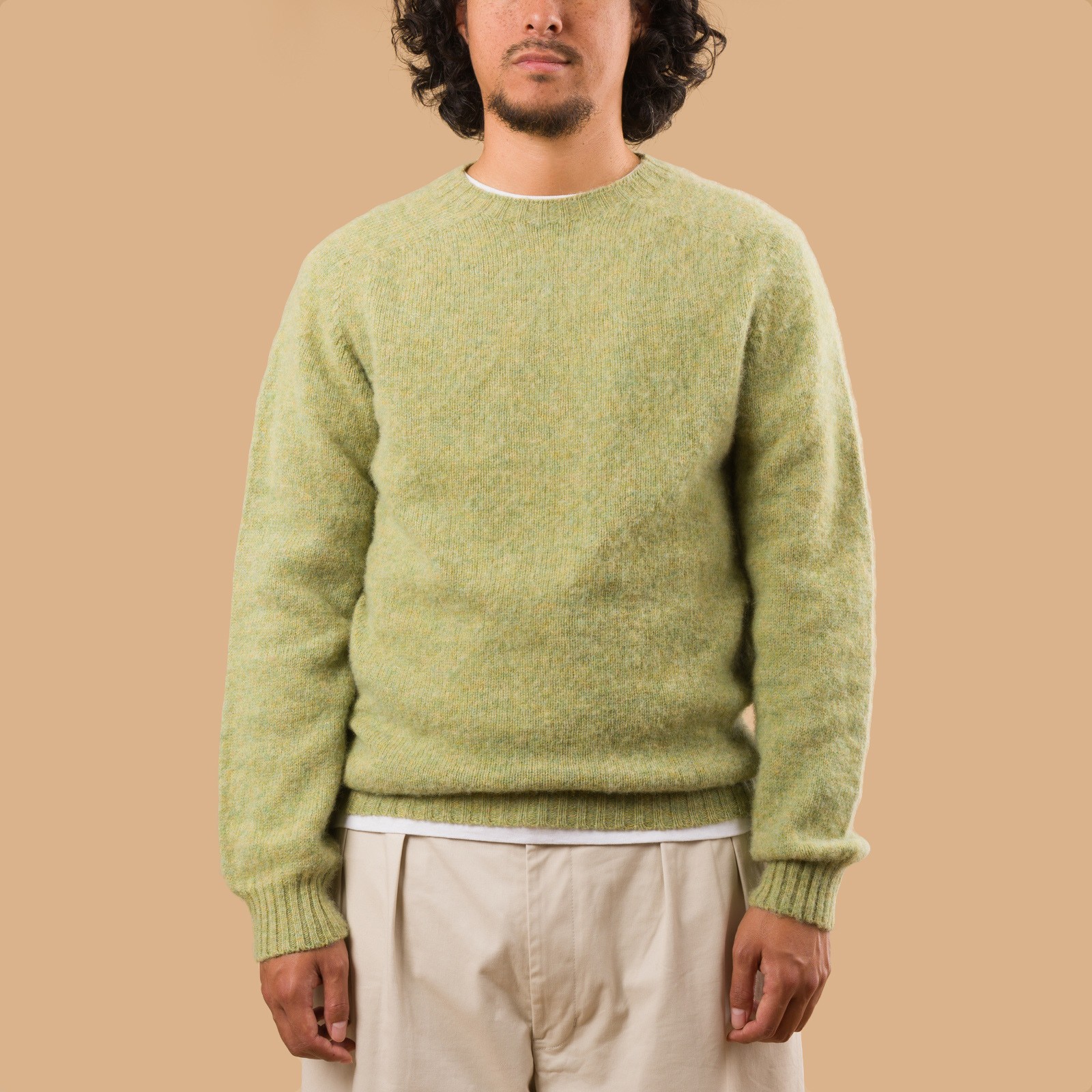 Shaggy Crew Neck Avocado