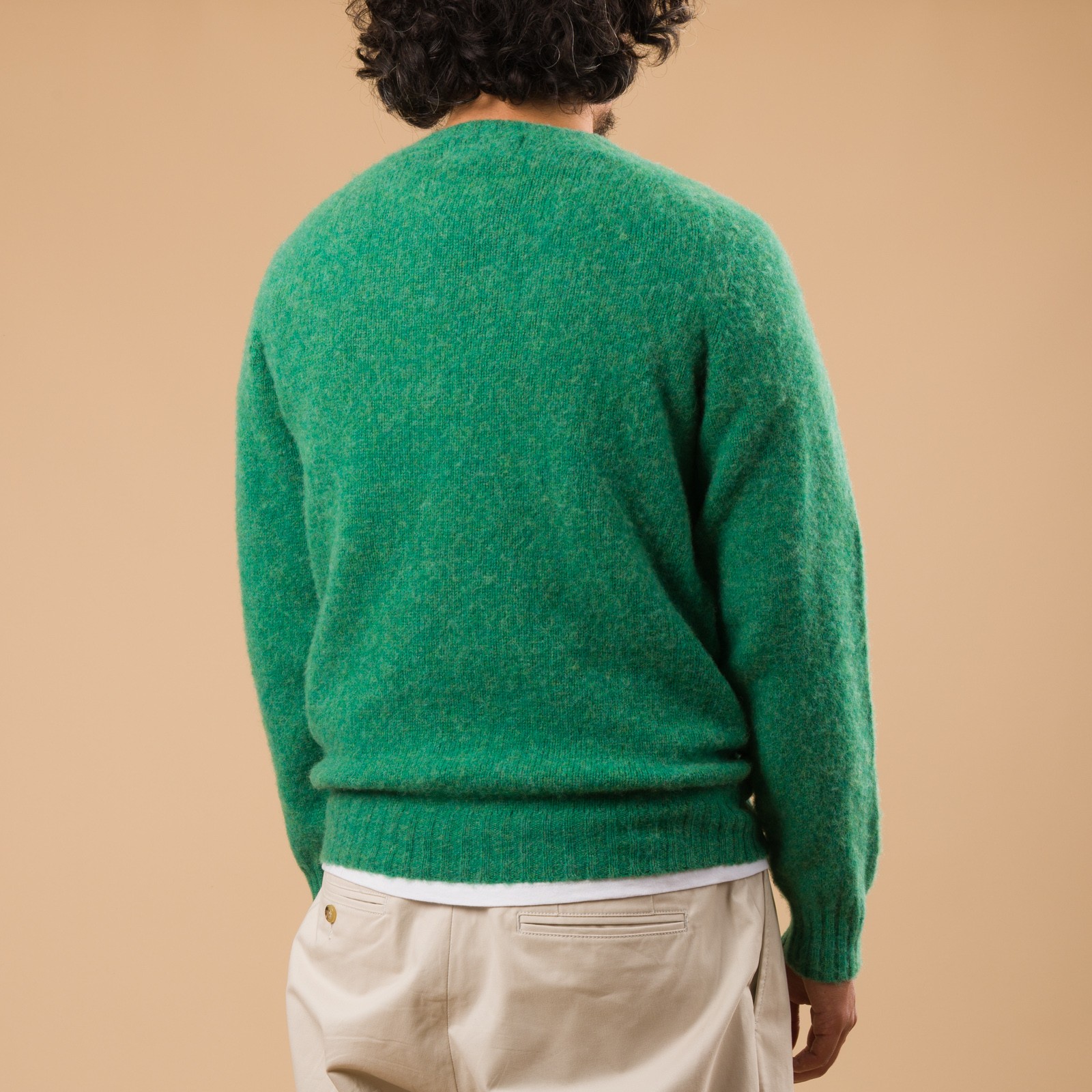 Shaggy Crew Neck Evergreen