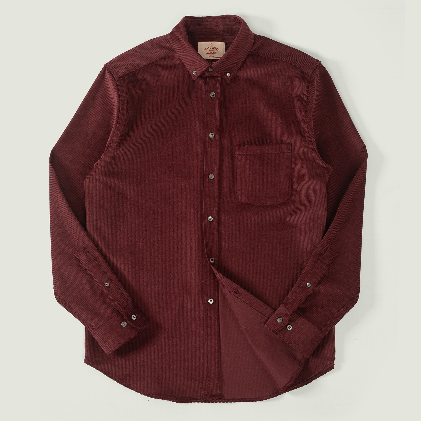 PORTUGUESE FLANNEL flâneurs chemise velours Lobo Bordeaux vignette