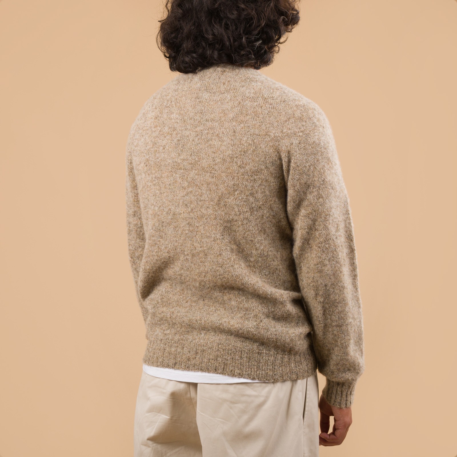 Shaggy Crew Neck Pebble