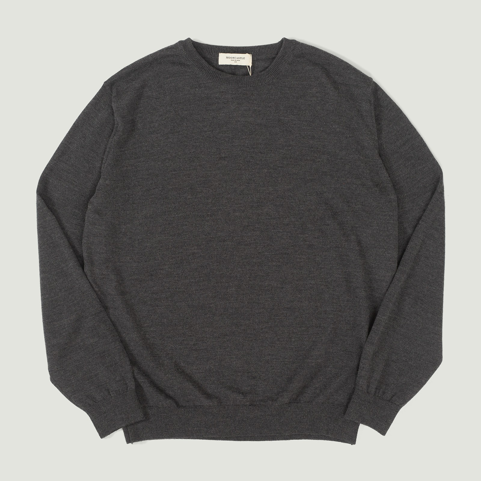 vignette flâneursMOONCASTLE 12G Wool Crew Neck dark grey
