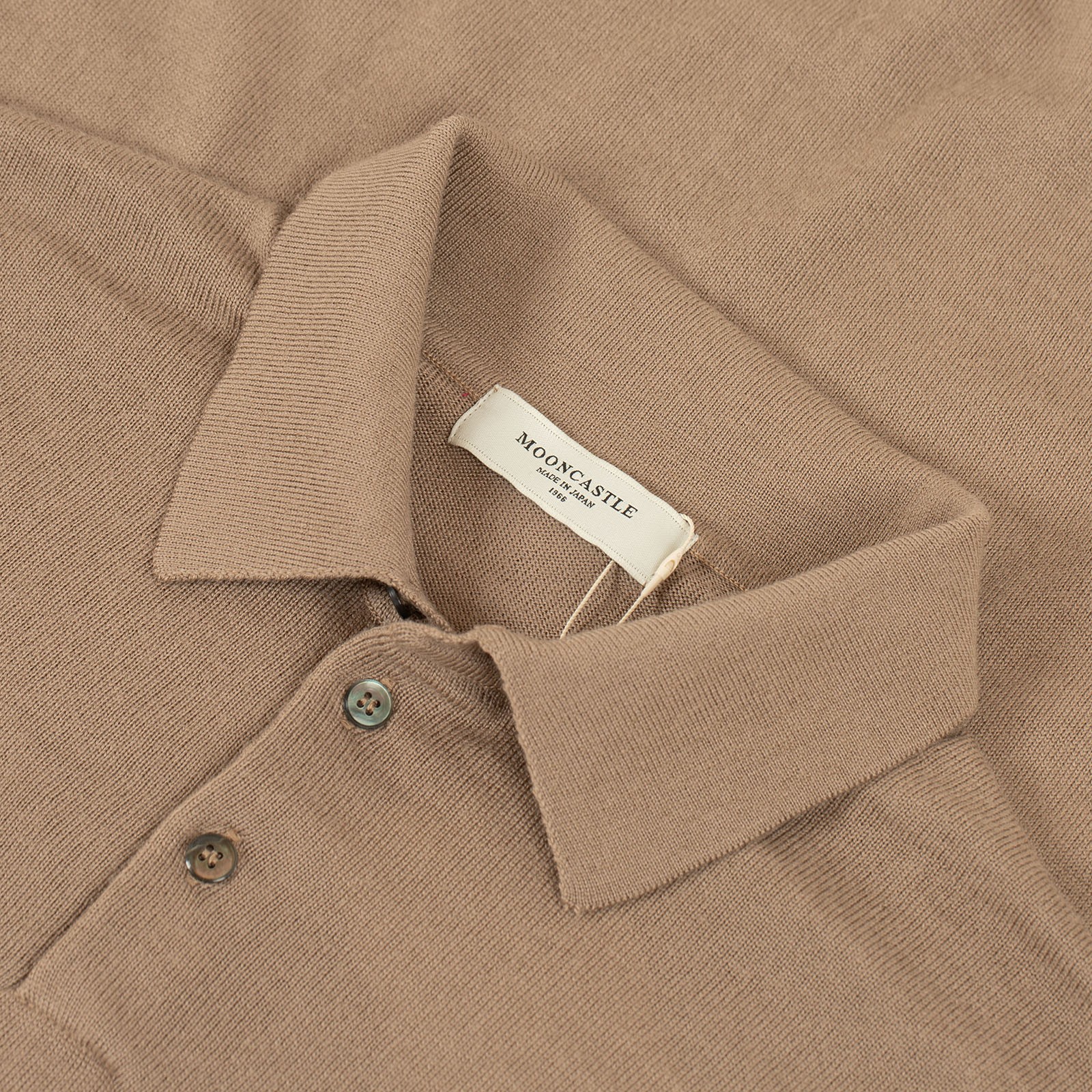 col flâneursMOONCASTLE 12G Wool Polo Neck beige