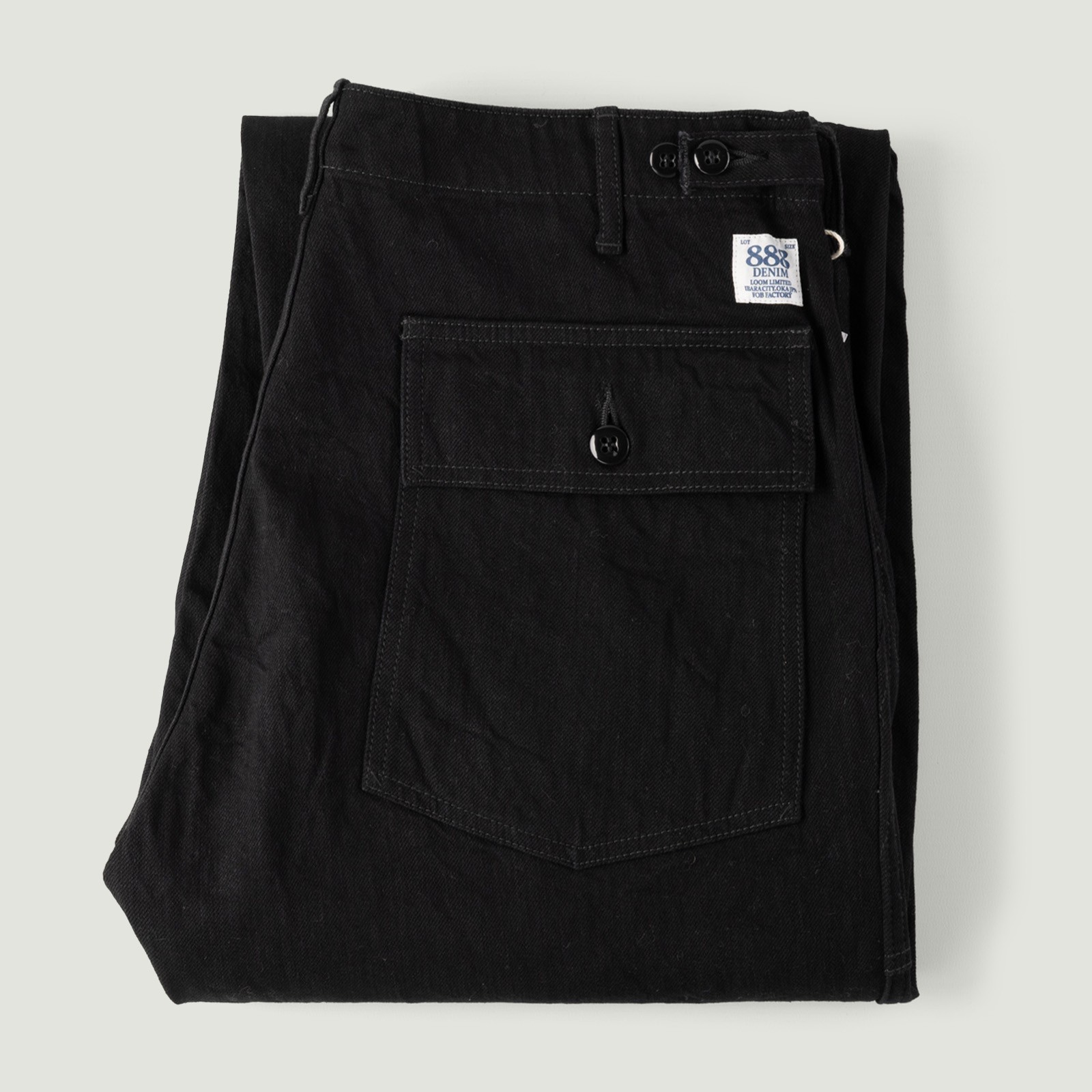 image flâneurs FOB FACTORY F0541 888 Denim Baker Pants Black Vignette