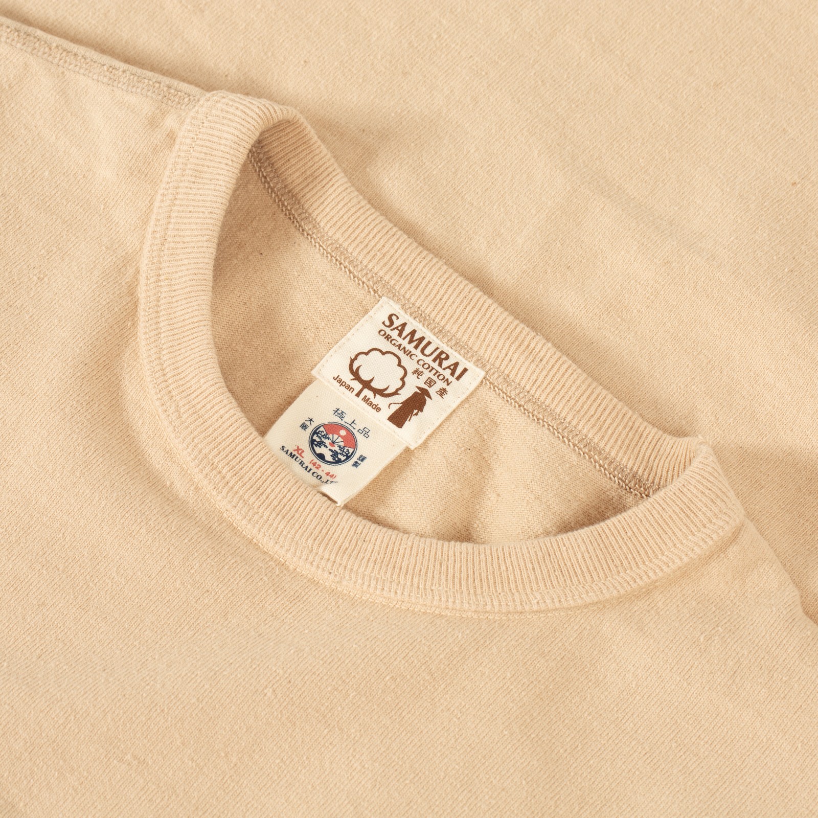 Image-Flâneurs_SAMURAI JEANS / Japanese Cotton Crew T-Shirt Kuri Light_Detail