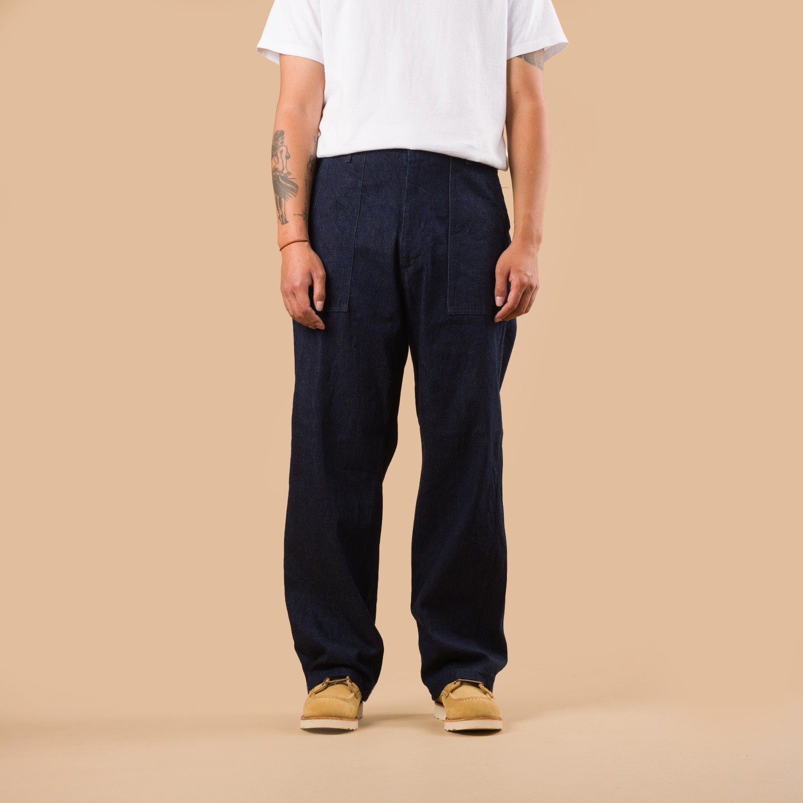 Image-Flâneurs_FOB FACTORY / F0541 888 Denim Baker Pants Indigo