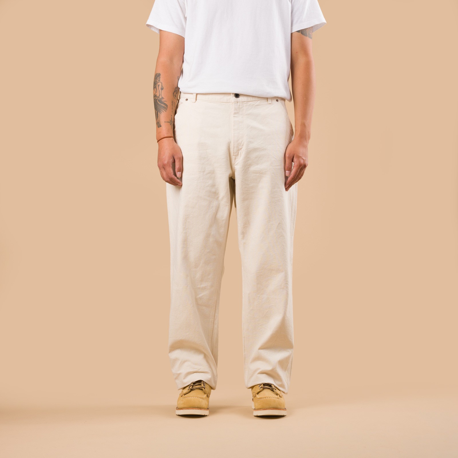 F0530 Cotton Duck Work Pants Ecru