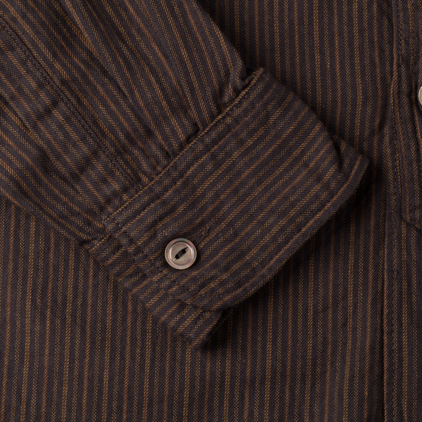 Image-Flâneurs_FOB FACTORY / F3511 Band Collar Shirt Black_detail-1