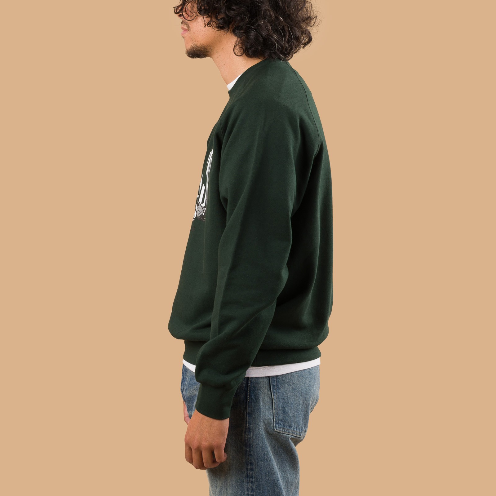 Image-Flâneurs_J. PRESS / Supima Recycle French Terry Aaron Chang Sweat Green_de-profil