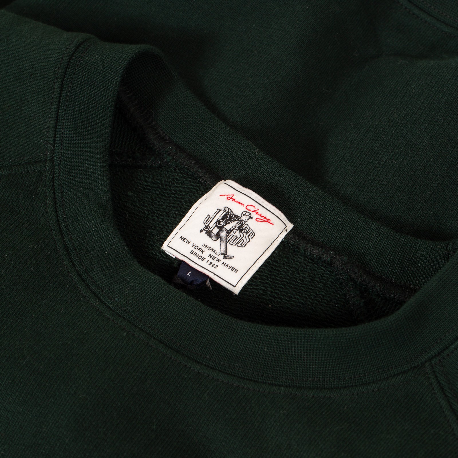 Image-Flâneurs_J. PRESS / Supima Recycle French Terry Aaron Chang Sweat Green_détail-3