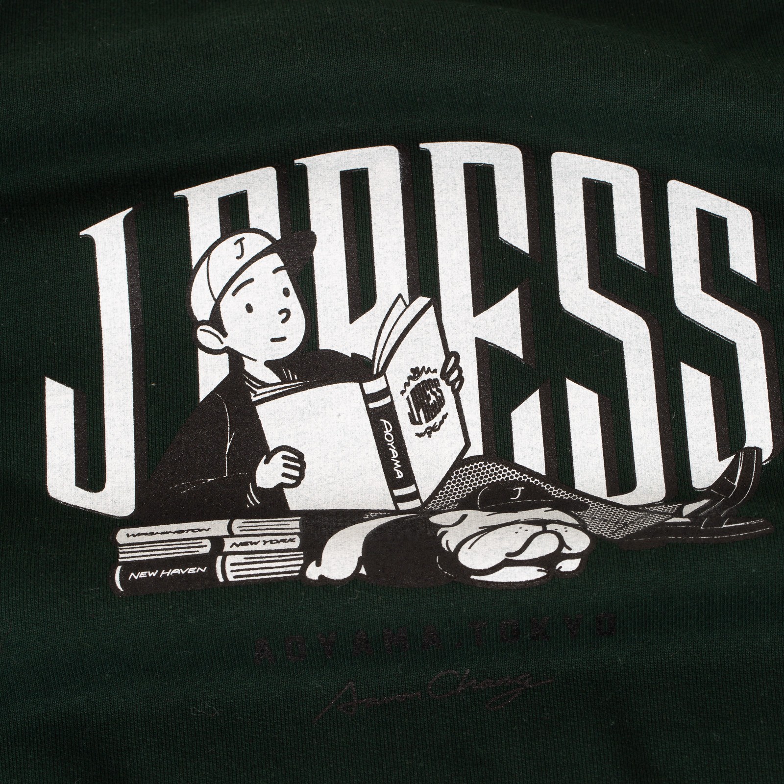 Image-Flâneurs_J. PRESS / Supima Recycle French Terry Aaron Chang Sweat Green_détail-4