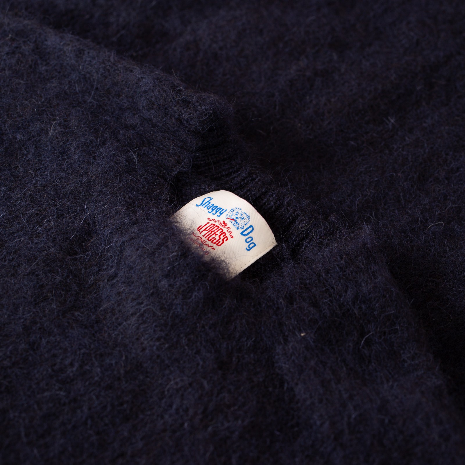 Shaggy Dog Crew Neck Sweater Navy