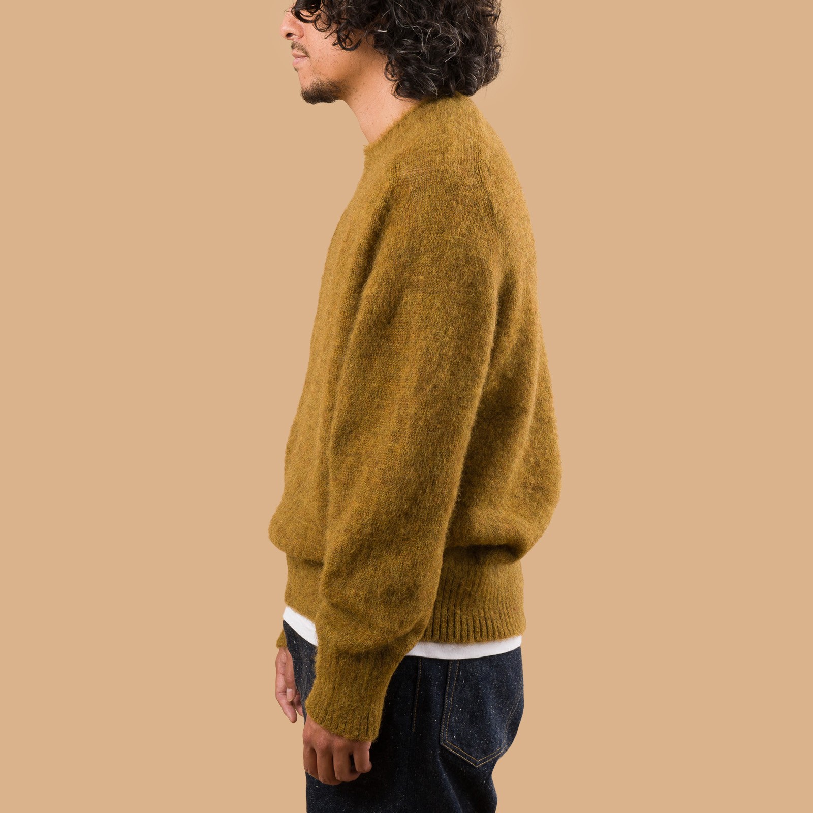 Shaggy Dog Crew Neck Sweater Brown