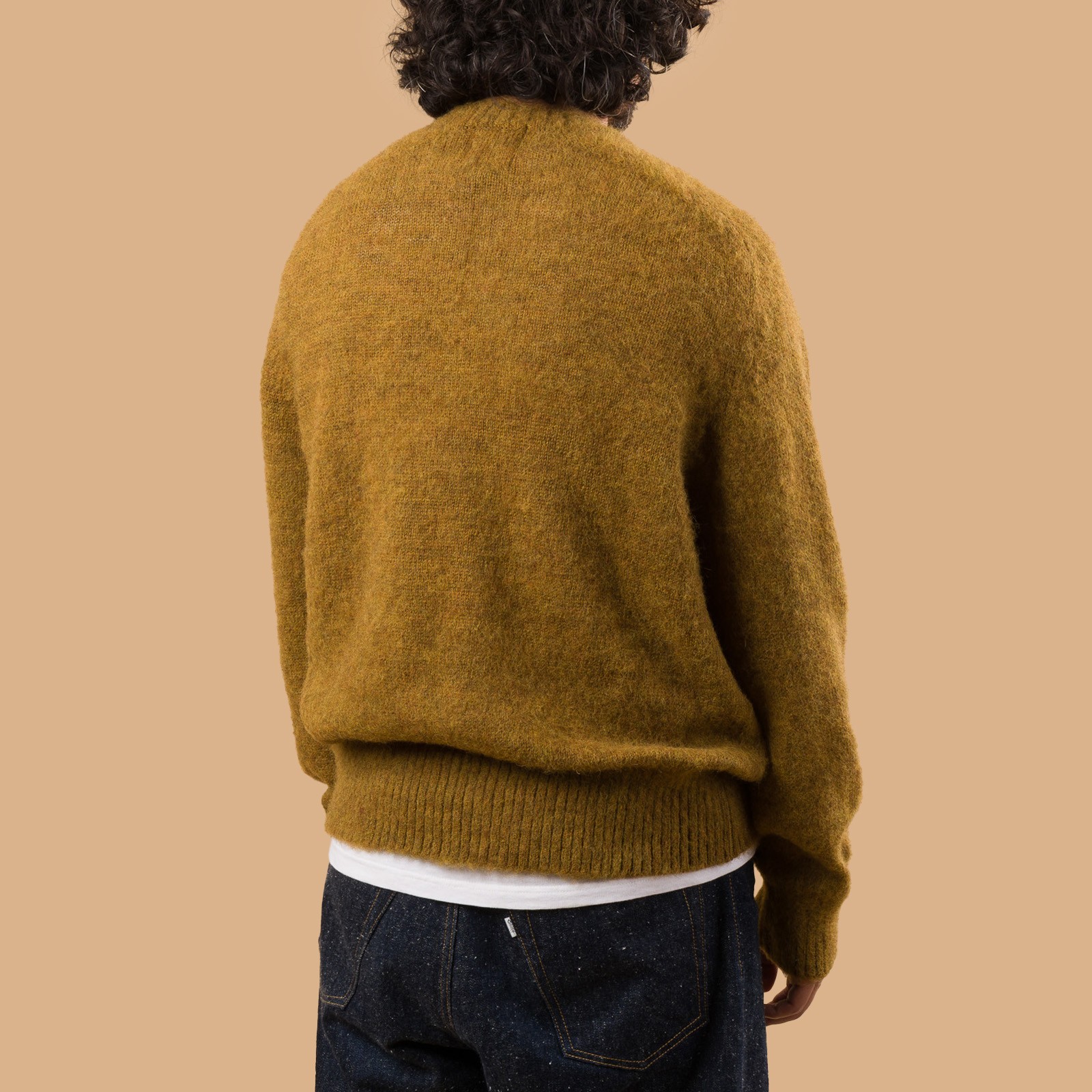Shaggy Dog Crew Neck Sweater Brown