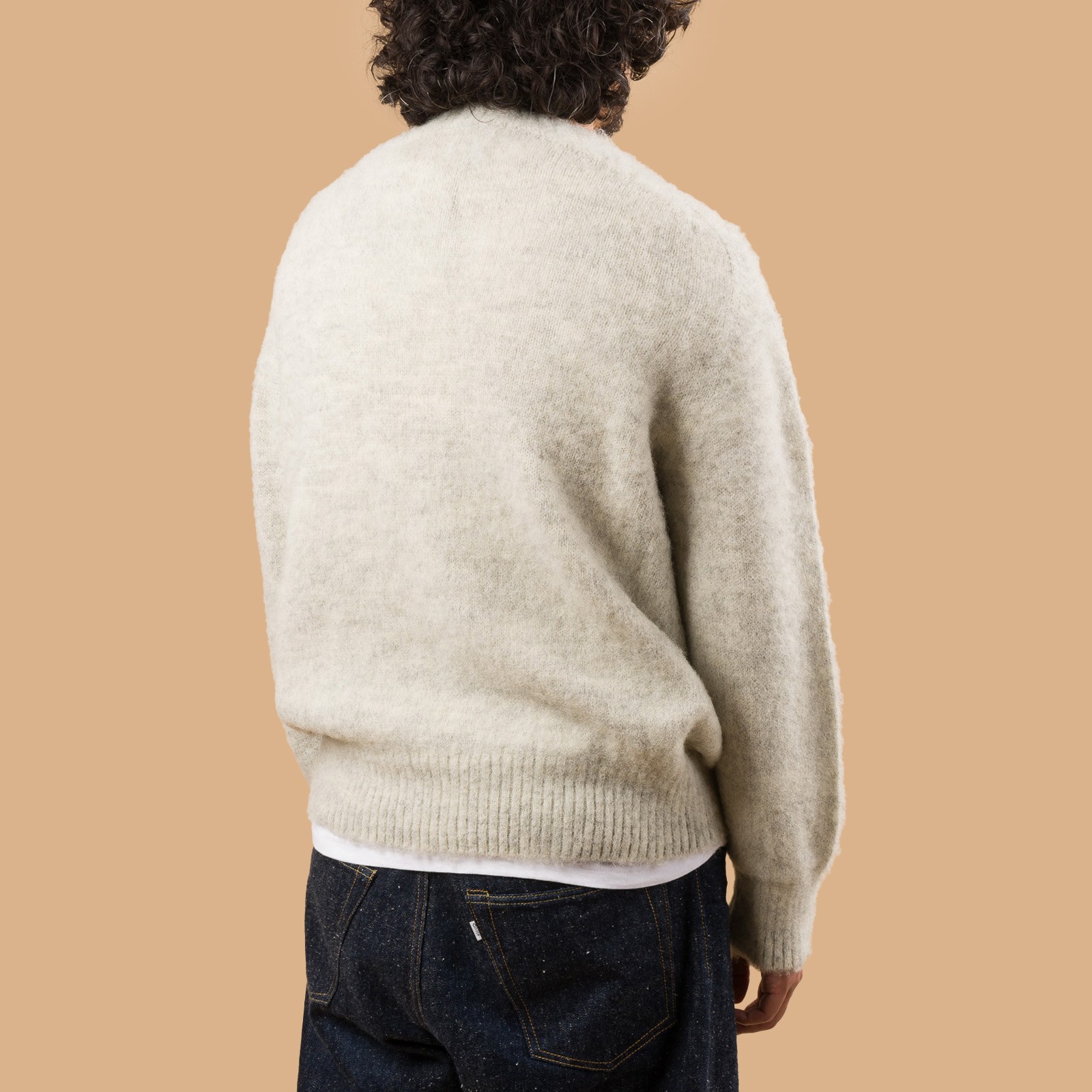 Shaggy Dog Crew Neck Sweater Gray