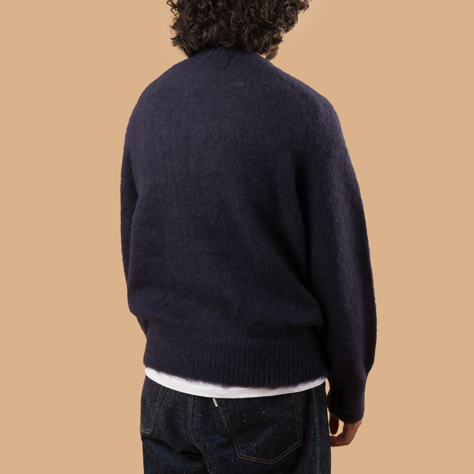 Shaggy Dog Crew Neck Sweater Navy