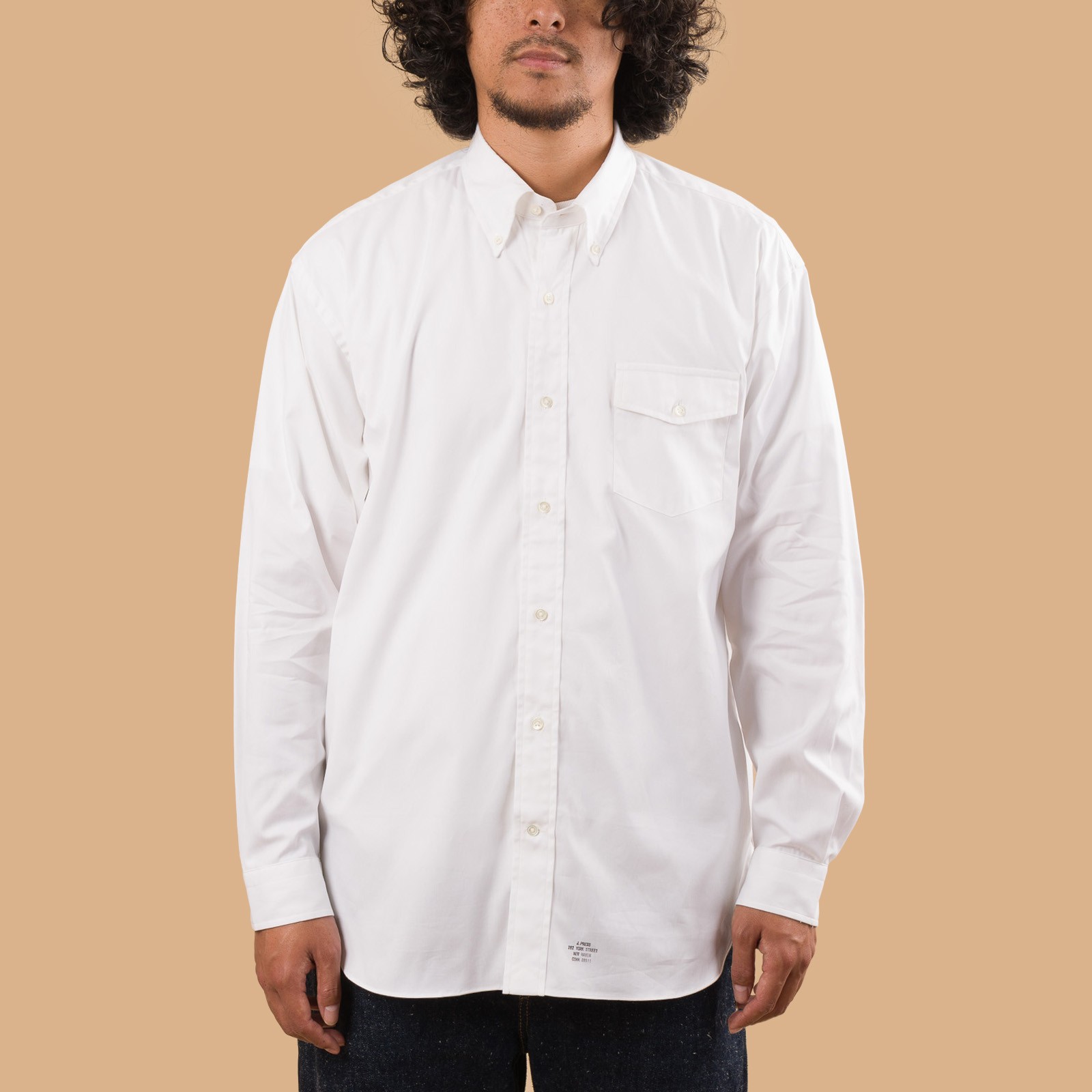Image-Flâneurs_J. PRESS / Baggy Fit B.D. Pin Oxford White_de-face