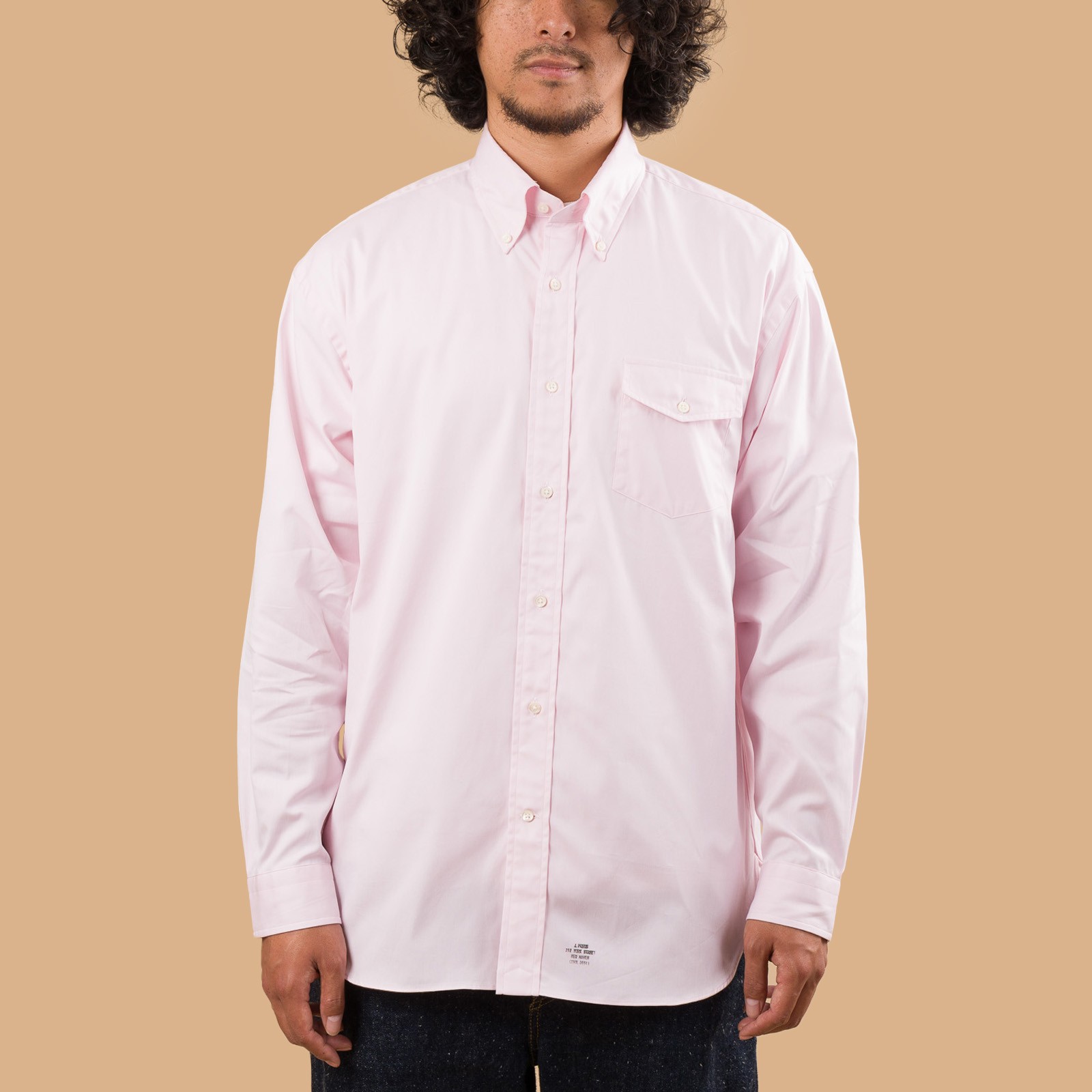 Image-Flâneurs_J. PRESS / Baggy Fit B.D. Pin Oxford Pink_De-face