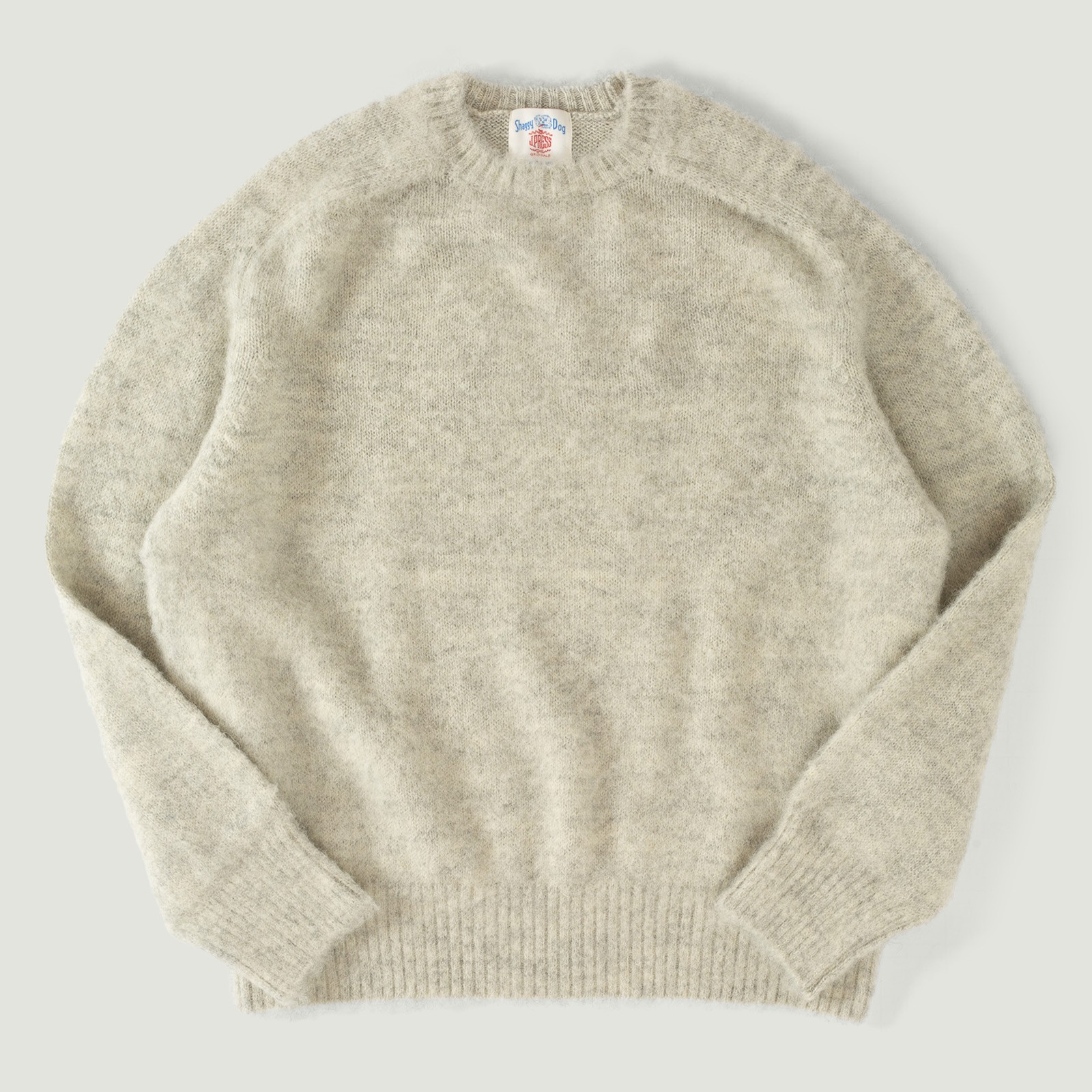 Shaggy Dog Crew Neck Sweater Gray