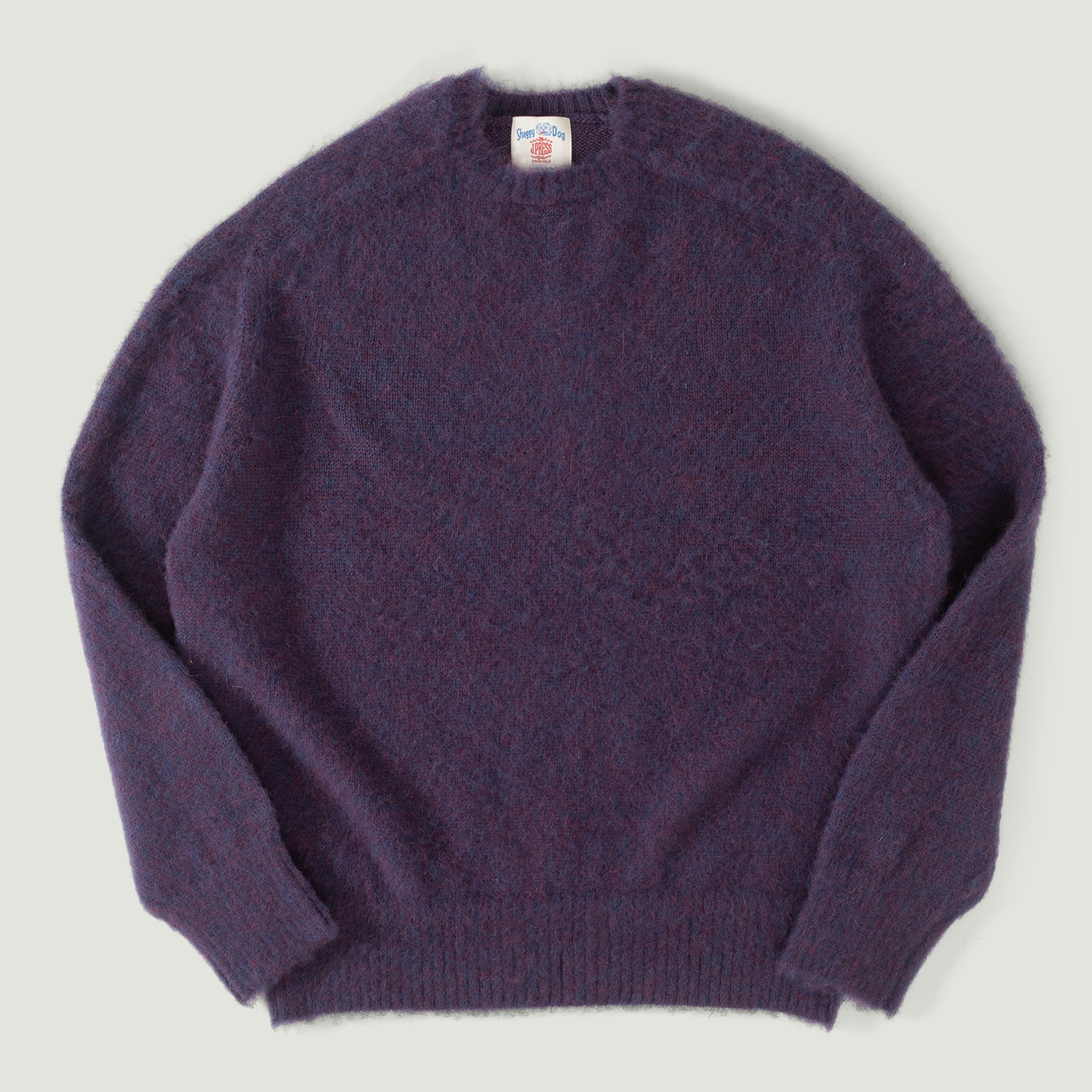 Shaggy Dog Crew Neck Sweater Purple